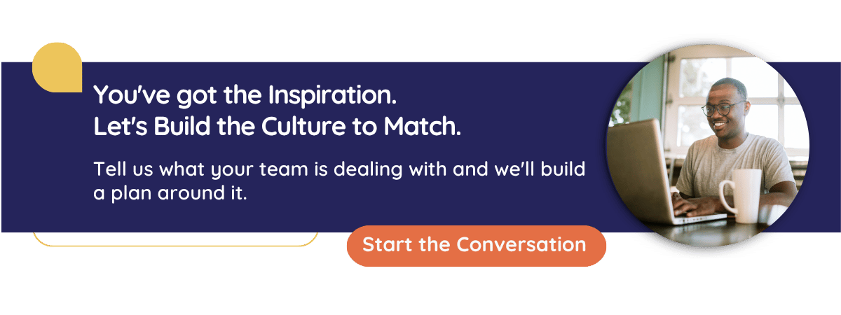 Graphic speaks to how CultureAlly can help you build a stronger culture through training, consulting, leadership development.