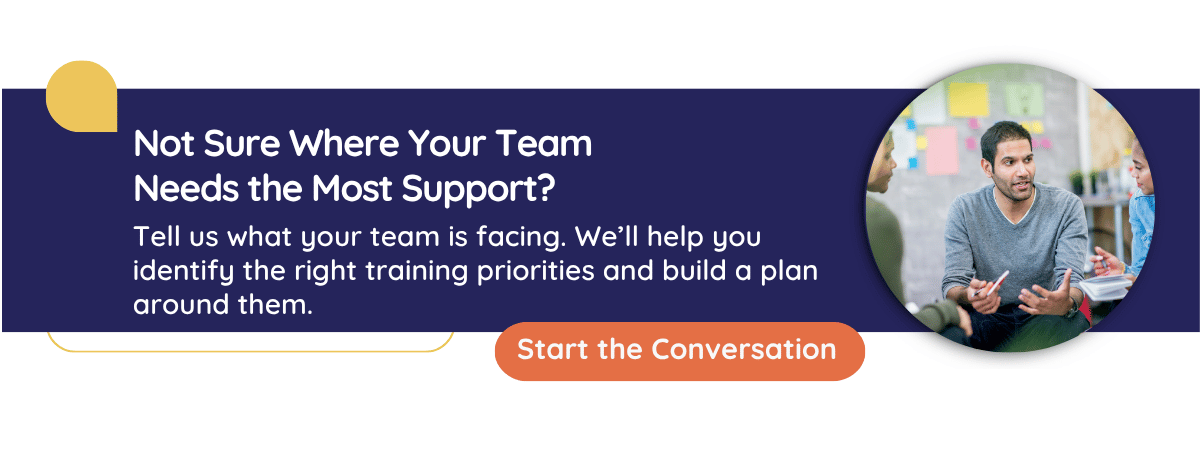 Graphic speaks to how CultureAlly can help your figure out a plan to help your team learn, grow and lead.