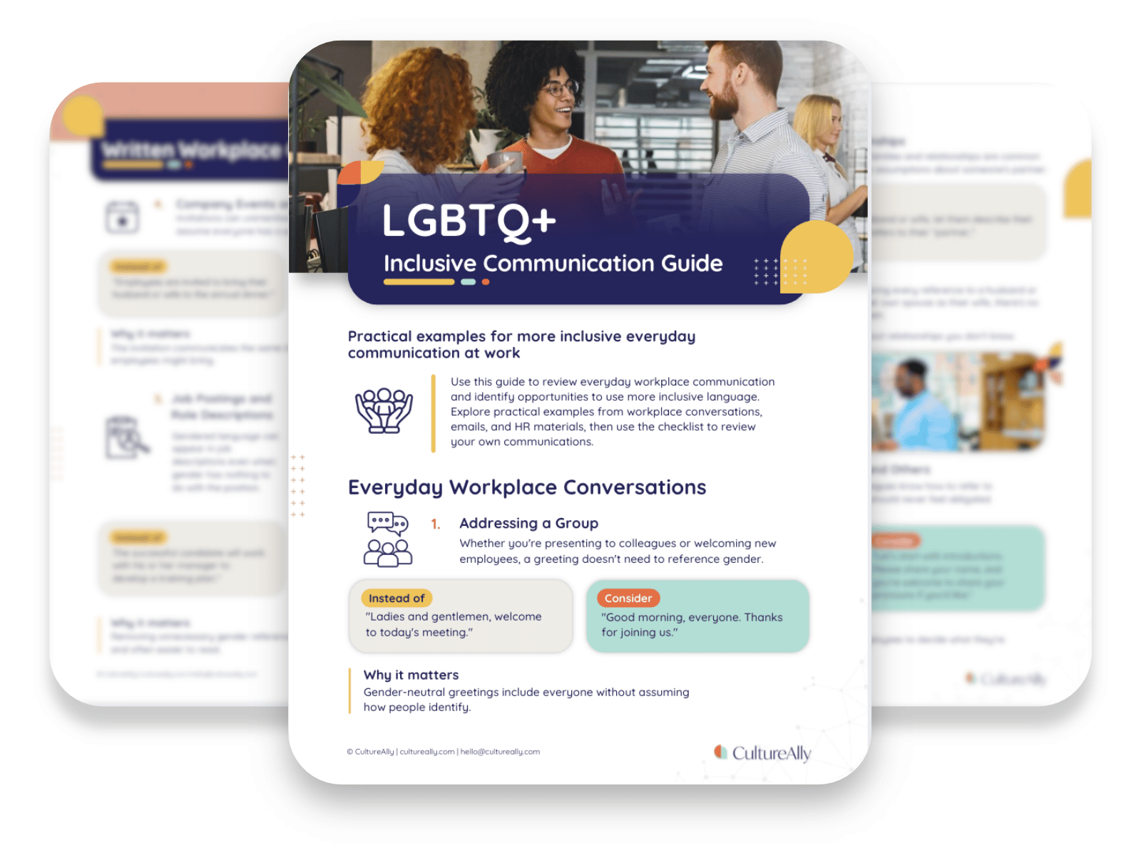 Image of CultureAlly free resource: LGBTQ Communications Guide