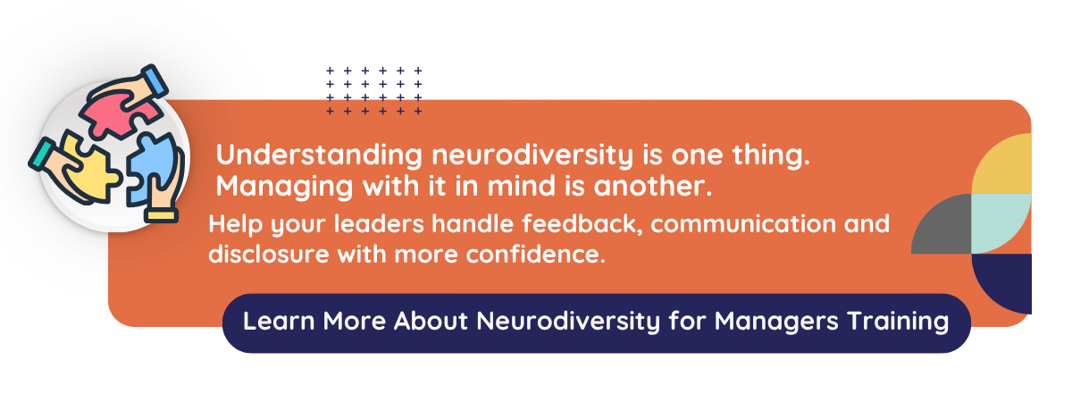 Graphic speaks to CultureAlly's Neurodiversity for Managers training
