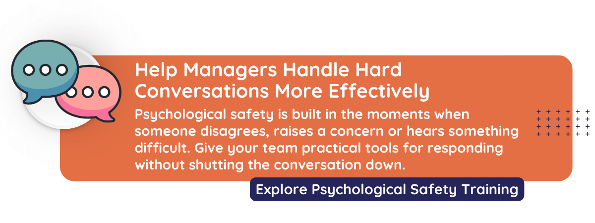 Graphic speaks to CultureAlly's Psychological Safety training