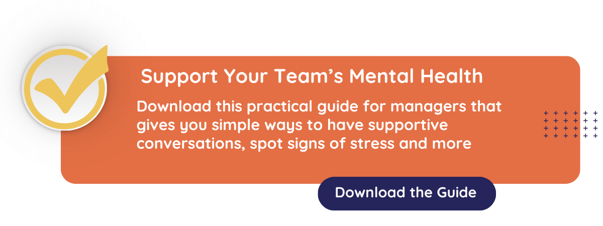 Graphic speaks to CultureAlly's Free Mental Health guide for managers