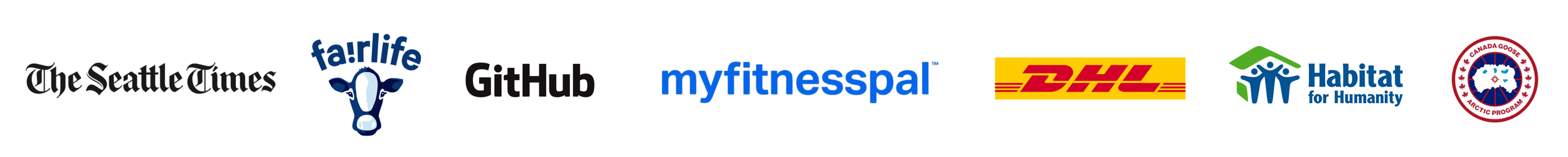 CultureAlly Customer logos: The Seatle Times, fairlife, GitHub, myfitnesspal, DHL, Habitat for Humanity, Canada Goose