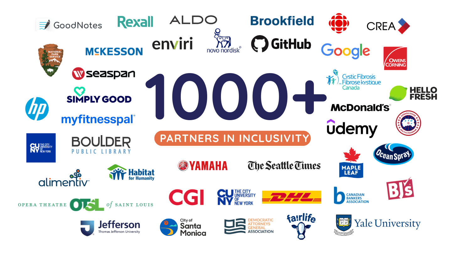 Logos representing CultureAlly's 1000+ client partners
