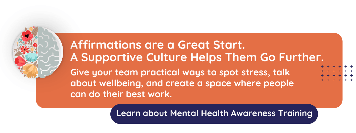 Graphic speaks to CultureAlly's mental health awareness training with an illustration of a brain blossoming with flowers
