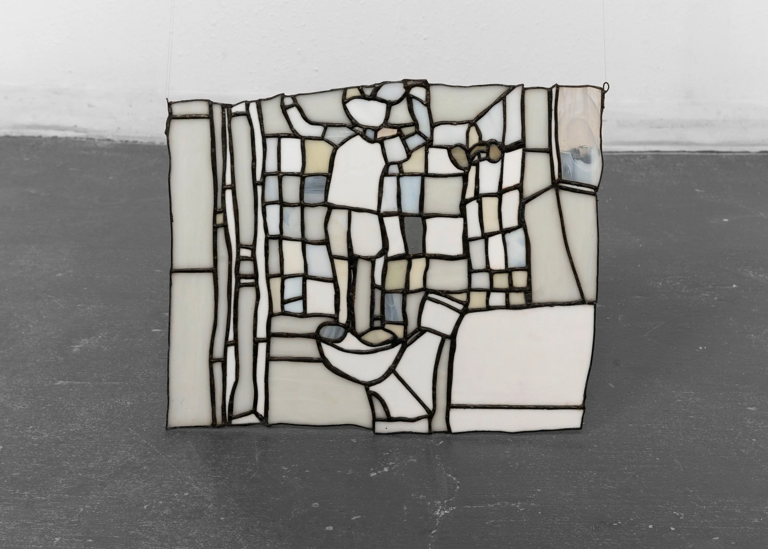 Untitled
stained glass, steel 
22.5” x 4” x 14” 