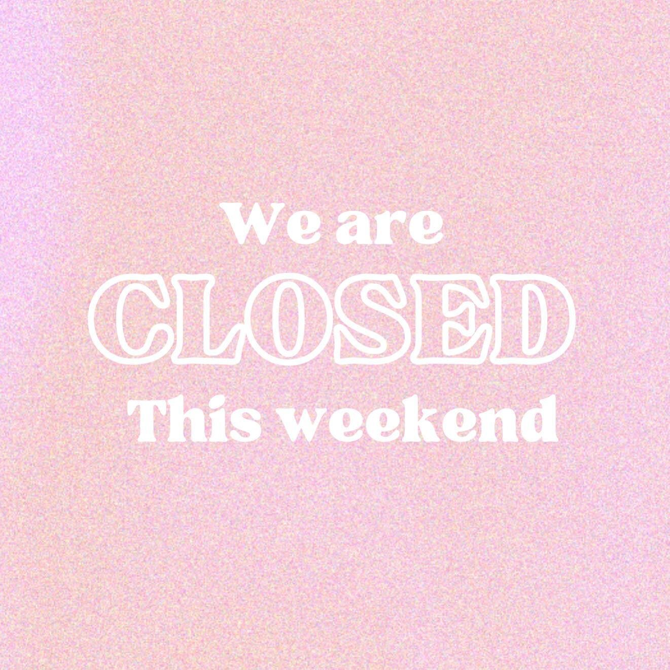 Hi friends! 
Sorry we will be closed today and tomorrow! We will be back on Thursday 4/27 😍 1-5:30p