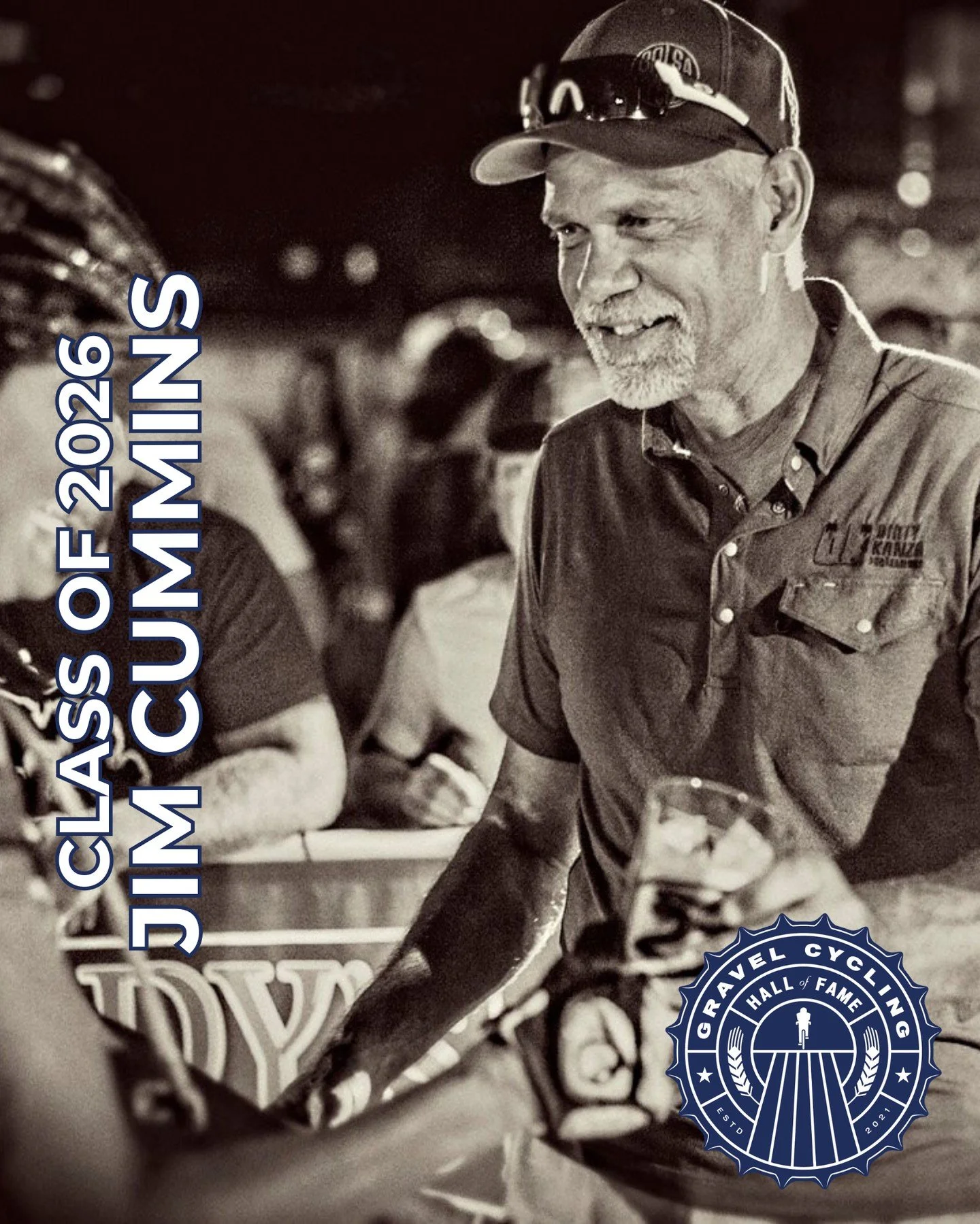 Please welcome Jim Cummins to the Gravel Cycling Hall of Fame!⁠
@jim.cummns.5⁠
-⁠
As co-founder of @UnboundGravel&rsquo;s predecessor, the Dirty Kanza 200 (with 2023 GCHOF inductee, Joel Dyke), Jim Cummins placed his bet on the potential of gravel as