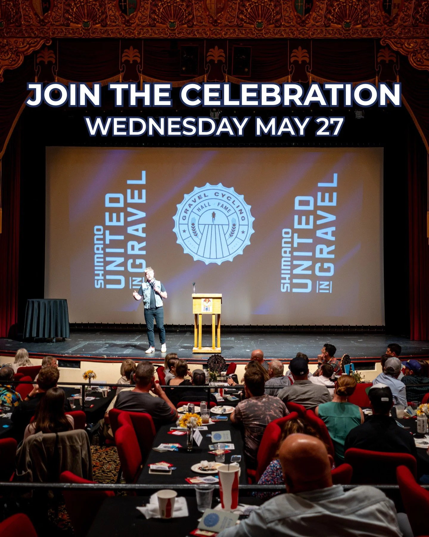 BANQUET TICKETS ARE LIVE!!! We sold out in just a few weeks last year, so get your tables or individual meal tickets purchased ASAP!!⁠
⁠
11am: Group Ride with the Legends of Gravel⁠
5pm: Happy Hour p/b @salsacycles⁠
6-8pm: Banquet and Induction Cerem