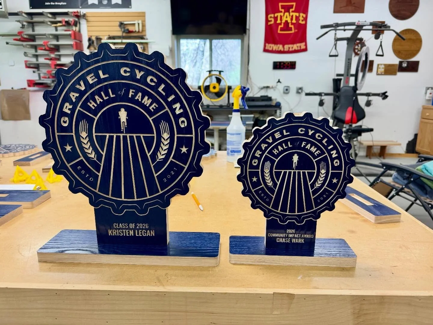 2026 Trophies by @bur.oak.woodworking are almost done!!