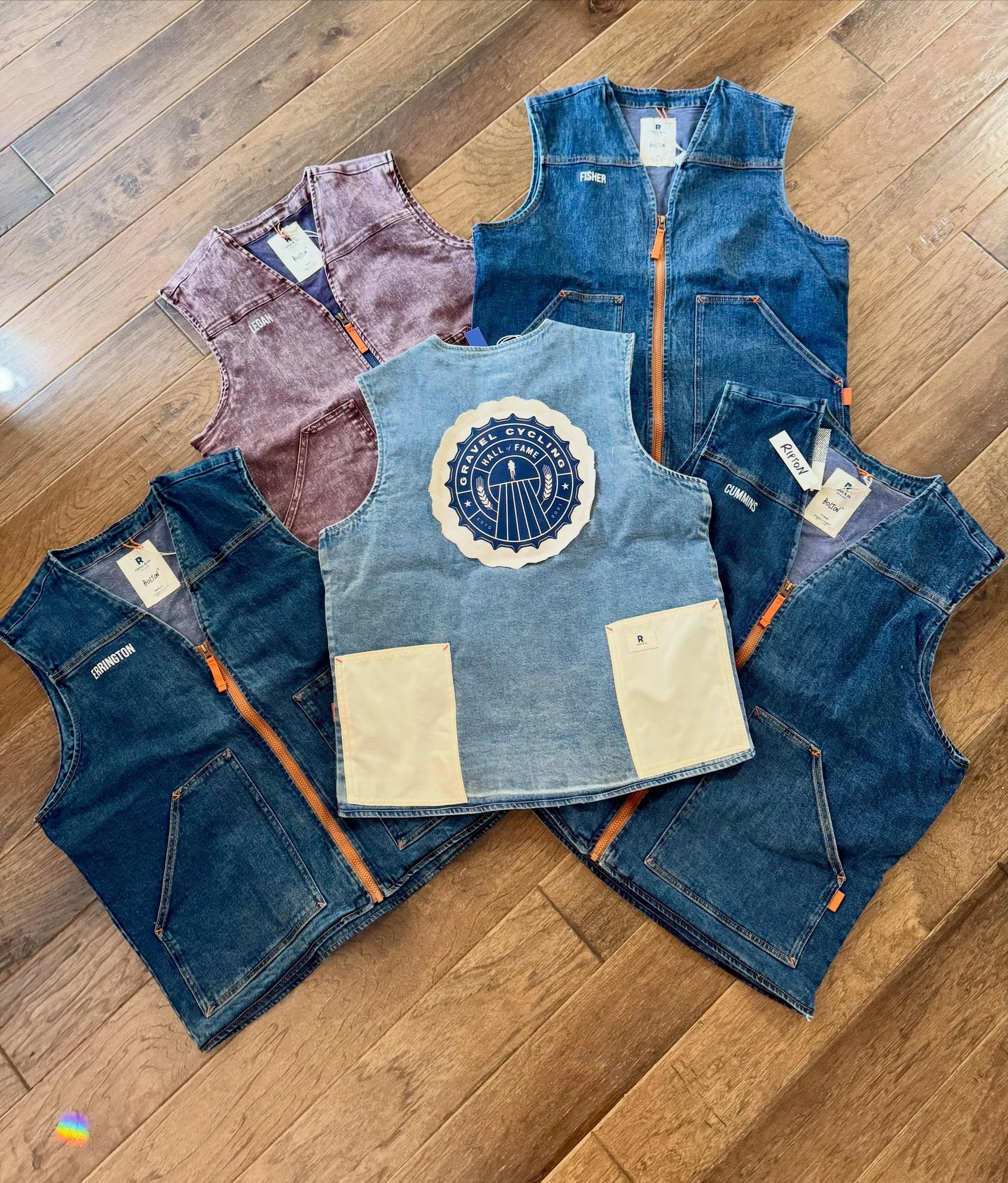 &ldquo;Raddest Jacket in Gravel&rdquo; by @ripton_co. Earned and never bought. 
-
In the sport of Gravel Cycling, if you ever see a jean vest with the GCHOF logo on the back, you know that is a legend in our sport. We can&rsquo;t wait to welcome the 