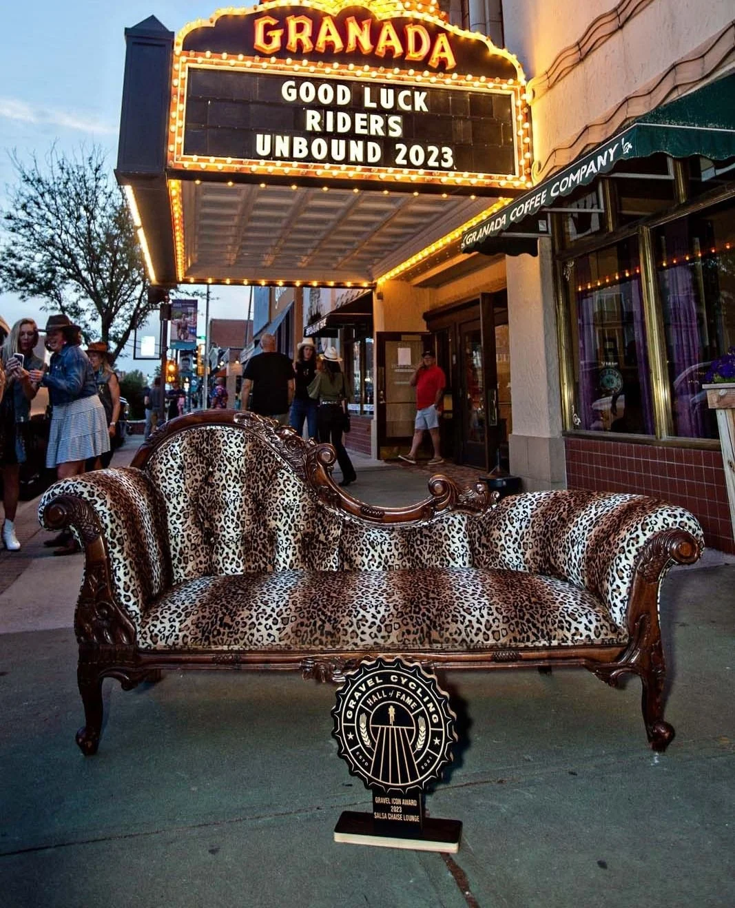 The @salsacycles Chaise: It&rsquo;s equal parts throne, tradition, and slightly ridiculous perfection.⁠
The Chaise will be posing for group photos at the Salsa GCHOF Happy Hour from 5-6pm Wednesday, May 27!⁠
⁠
Don't be the person wishing they had got