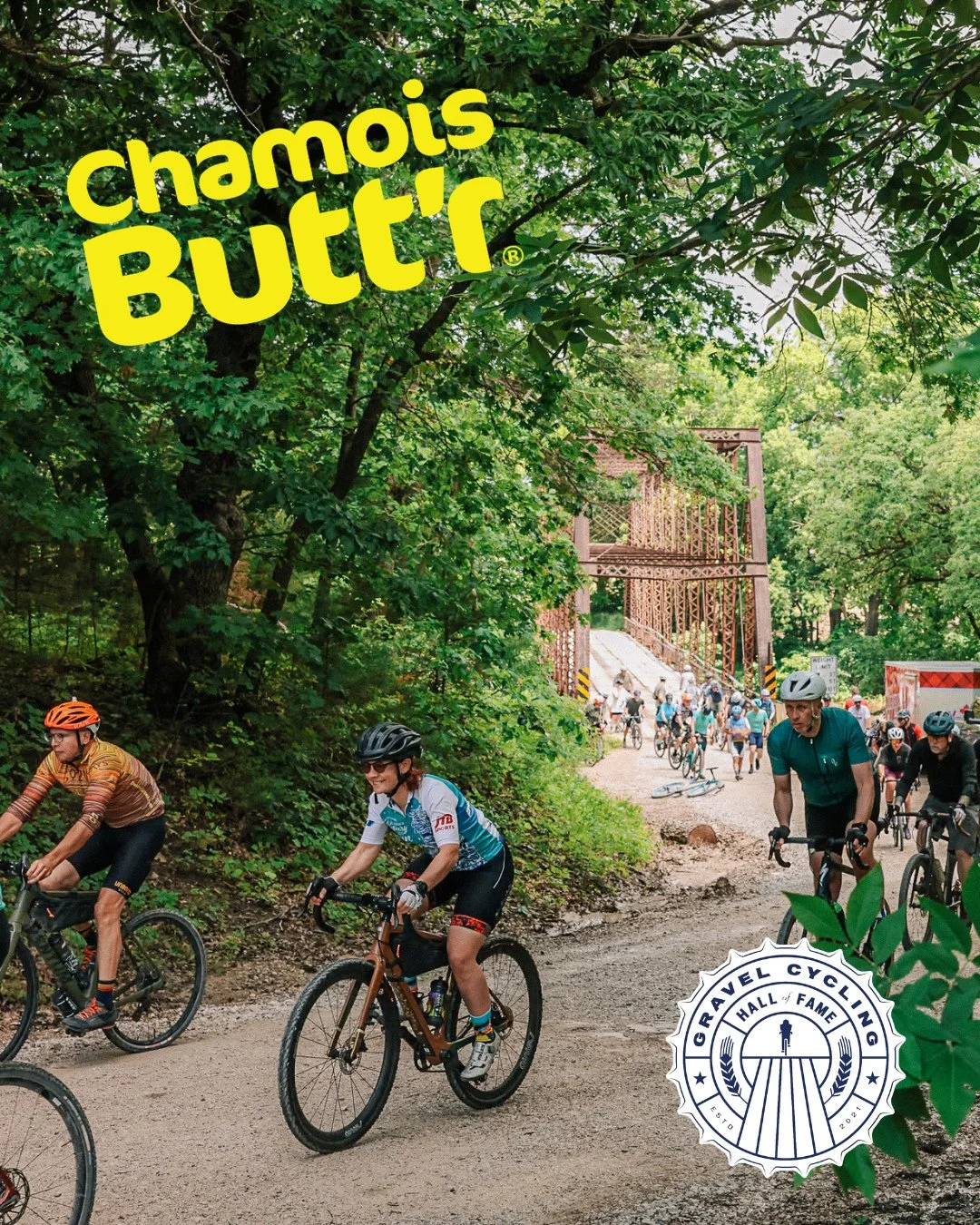 Let's kick off @unboundgravel week with a bang. All welcome on the Gravel Cycling Hall of Fame Group Ride at 11am this Wednesday behind @merchantcycles! ⁠
⁠
Thank you, @chamoisbuttr for the incredible support of the group ride this year!⁠
⁠
@ridewith