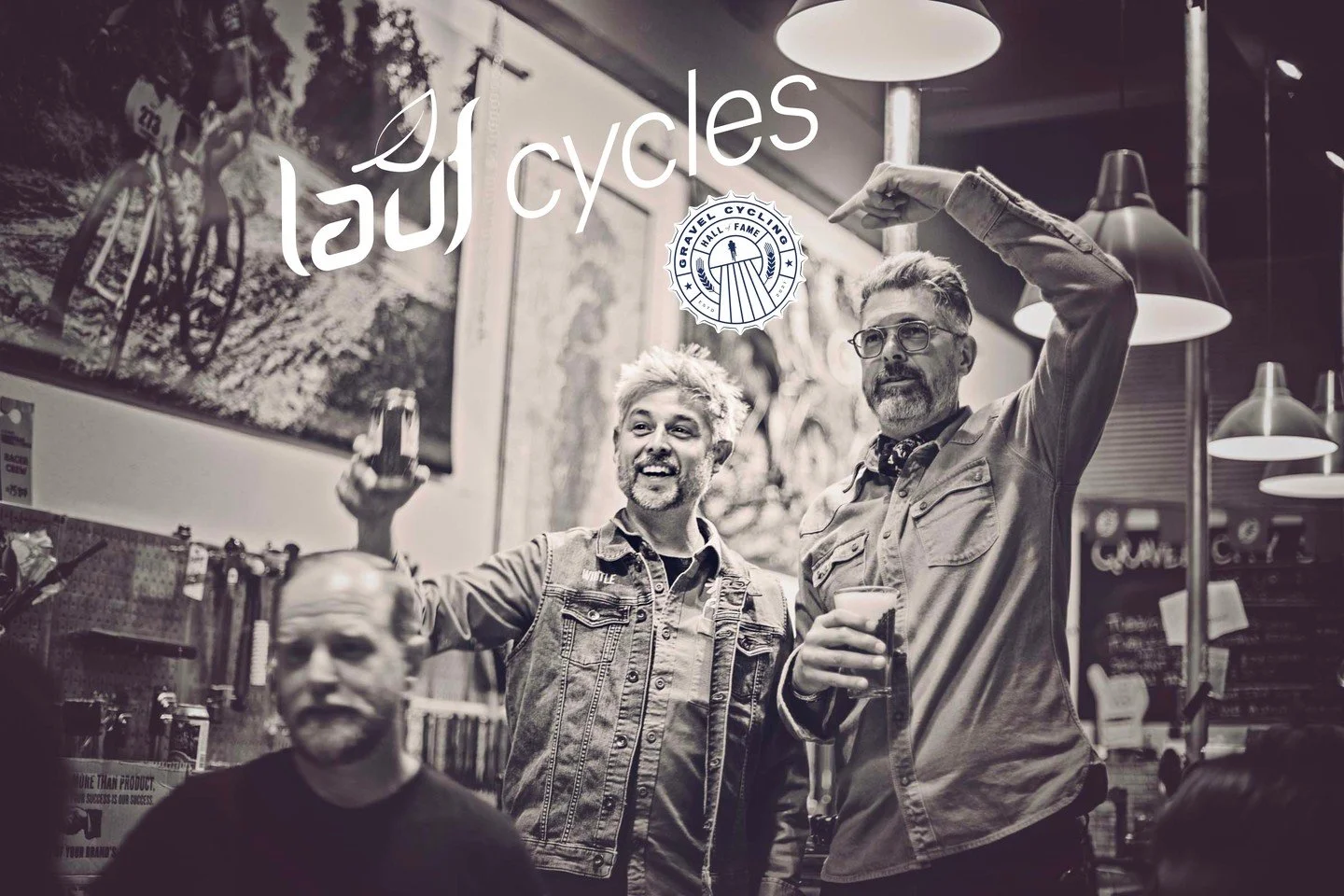 It's @unboundgravel week!! Be sure to stop by the @laufcycles afterparty at @merchantcycles!! Wednesday 8pm and open to the public.⁠
⁠
All attendees get a GCHOF/Lauf Pint Glass!⁠
⁠
Thank you Lauf for 4 years of support!