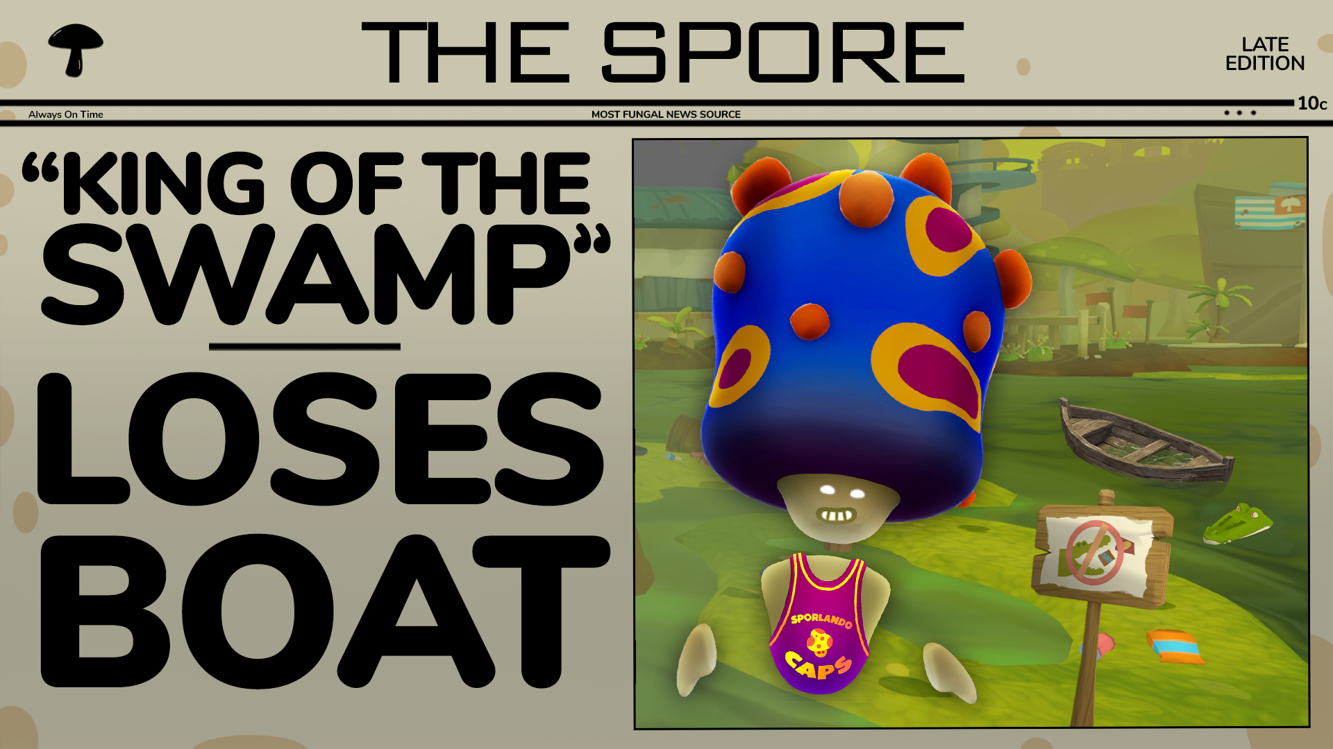 Sporelando Resident Declares Himself “King of the Swamp,” Immediately Loses Boat