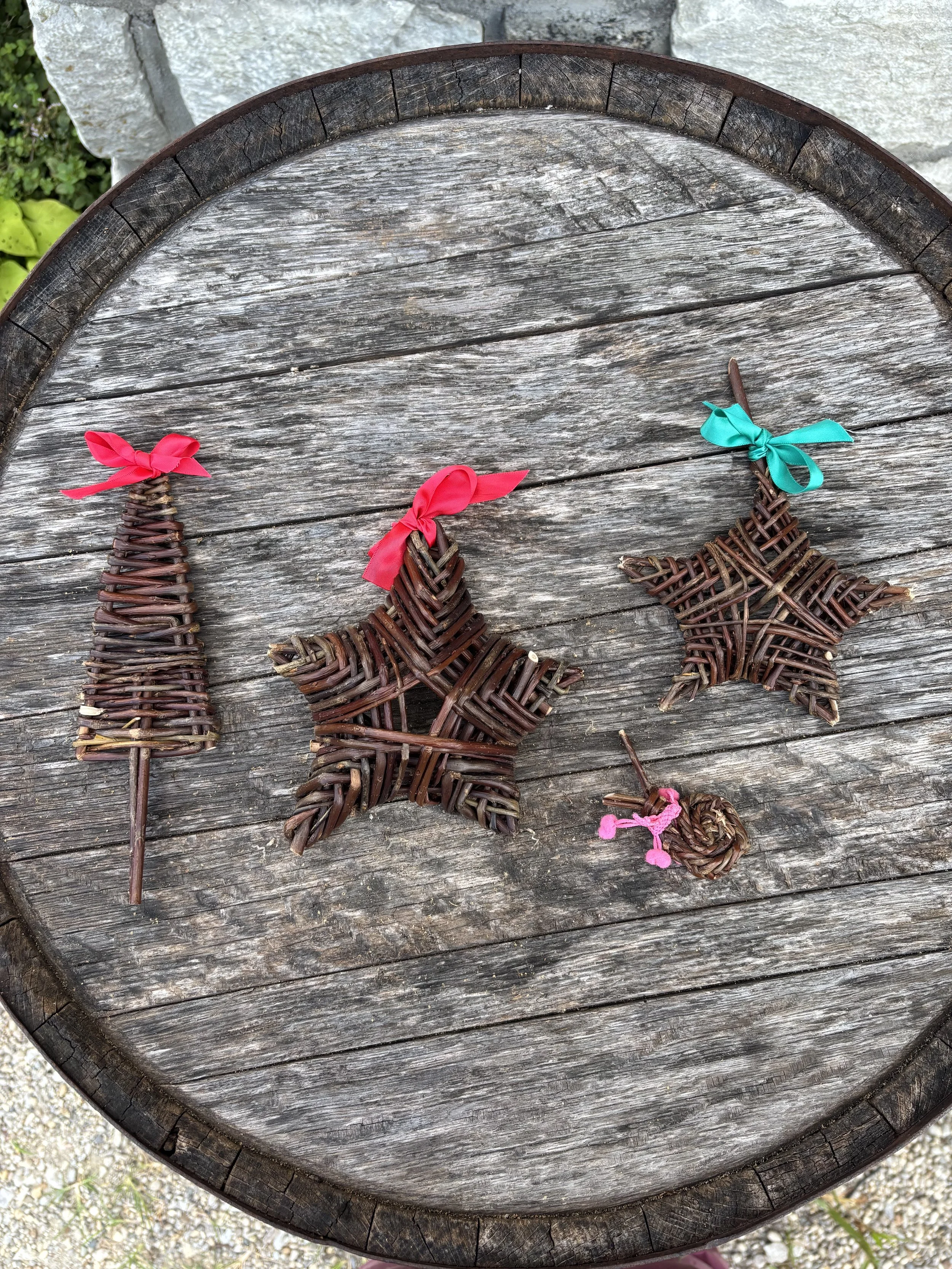 Christmas in October—Weave Willow Ornaments at ARI