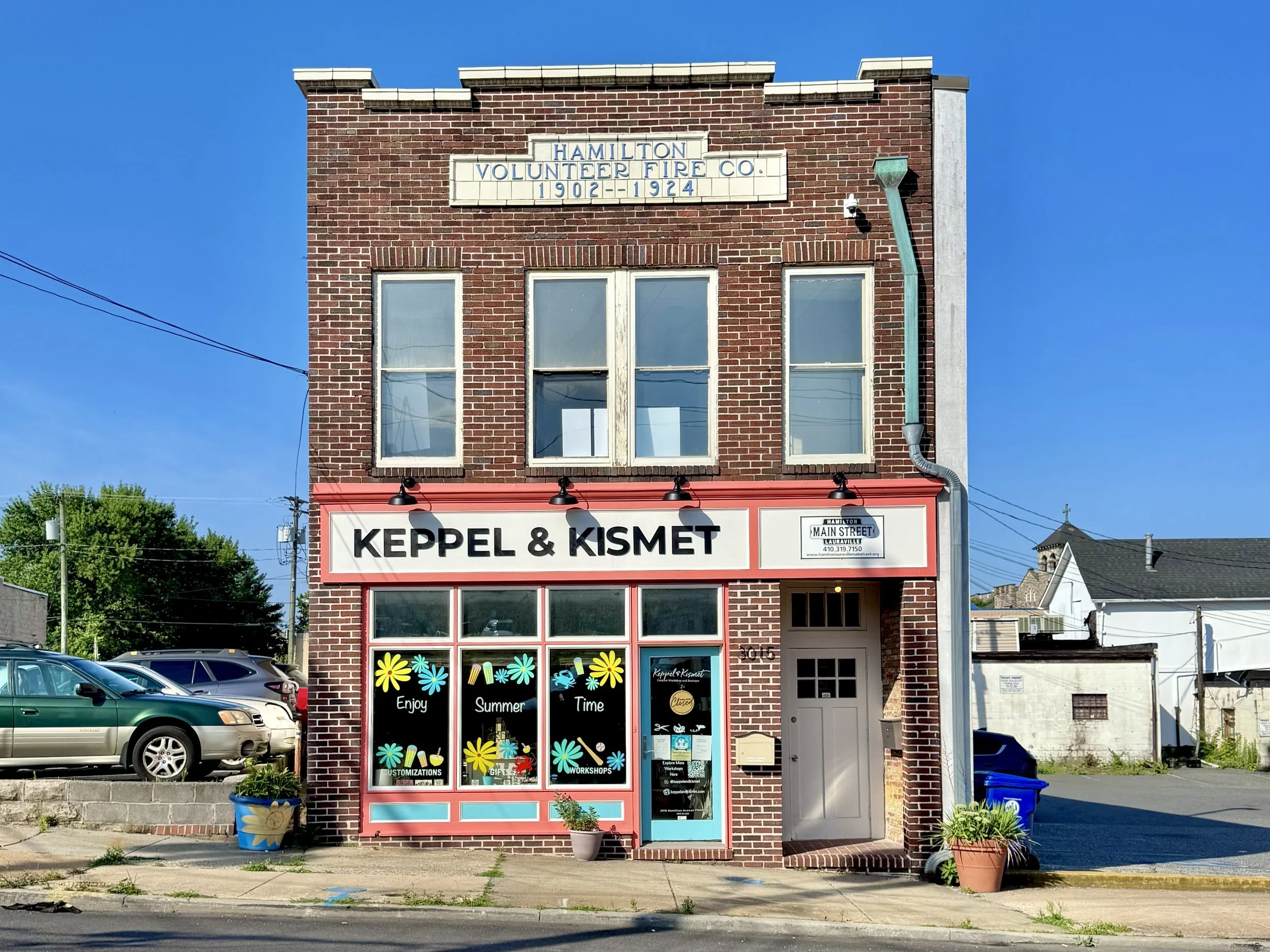Keppel and Kisment commercial design storefront on Hamilton Avenue in Hamilton, Baltimore