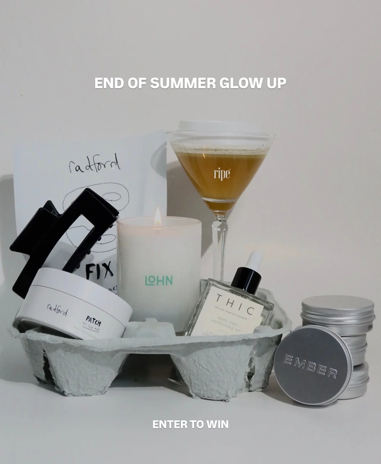 ✨ End of Summer Glow Up Giveaway ✨

We&rsquo;ve partnered with some of our fave self-care brands to give you the perfect reset you need heading into fall 🤍 This bundle is valued at $400!

What you&rsquo;ll win:

LOHN Jasmine &amp; Pink Pepper Candle