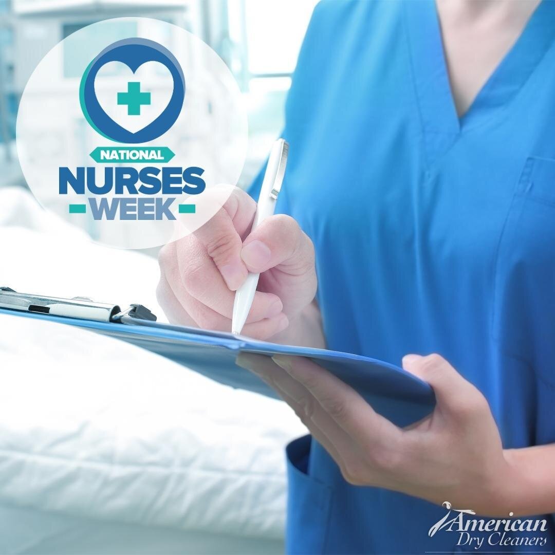 This week, we give thanks to the nurses around the world who work tirelessly to keep us healthy. And to the nurses in our own community, we&rsquo;re honored to serve you! 🧑&zwj;⚕️🌎 #NationalNursesWeek #drycleaner #drycleaners #drycleaning #laundrys