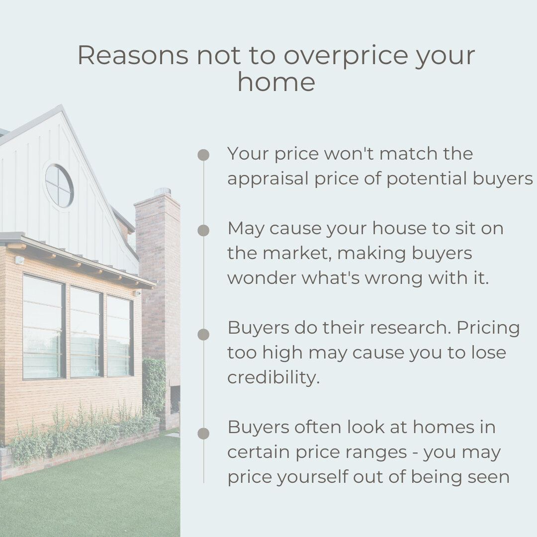 There are a lot of things that need to be done *just right* when selling your home &ndash; pricing it well &amp; competitively is one of the most important. Lucky for you we are experts and can help you hit that home price sweet spot. Just send me a 