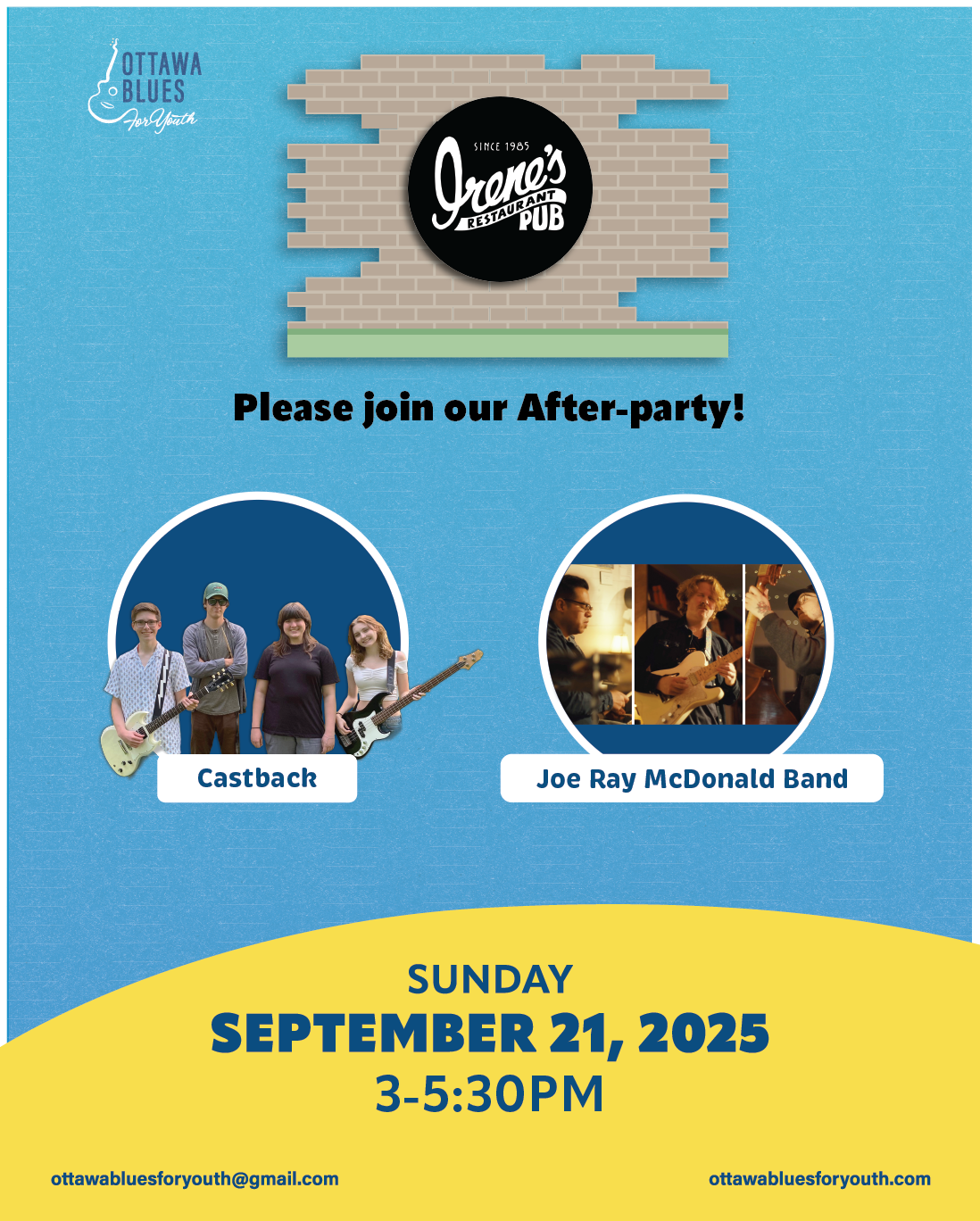 Ottawa Blues for Youth Afterparty ft. Joe Ray McDonald Band and CASTBACK