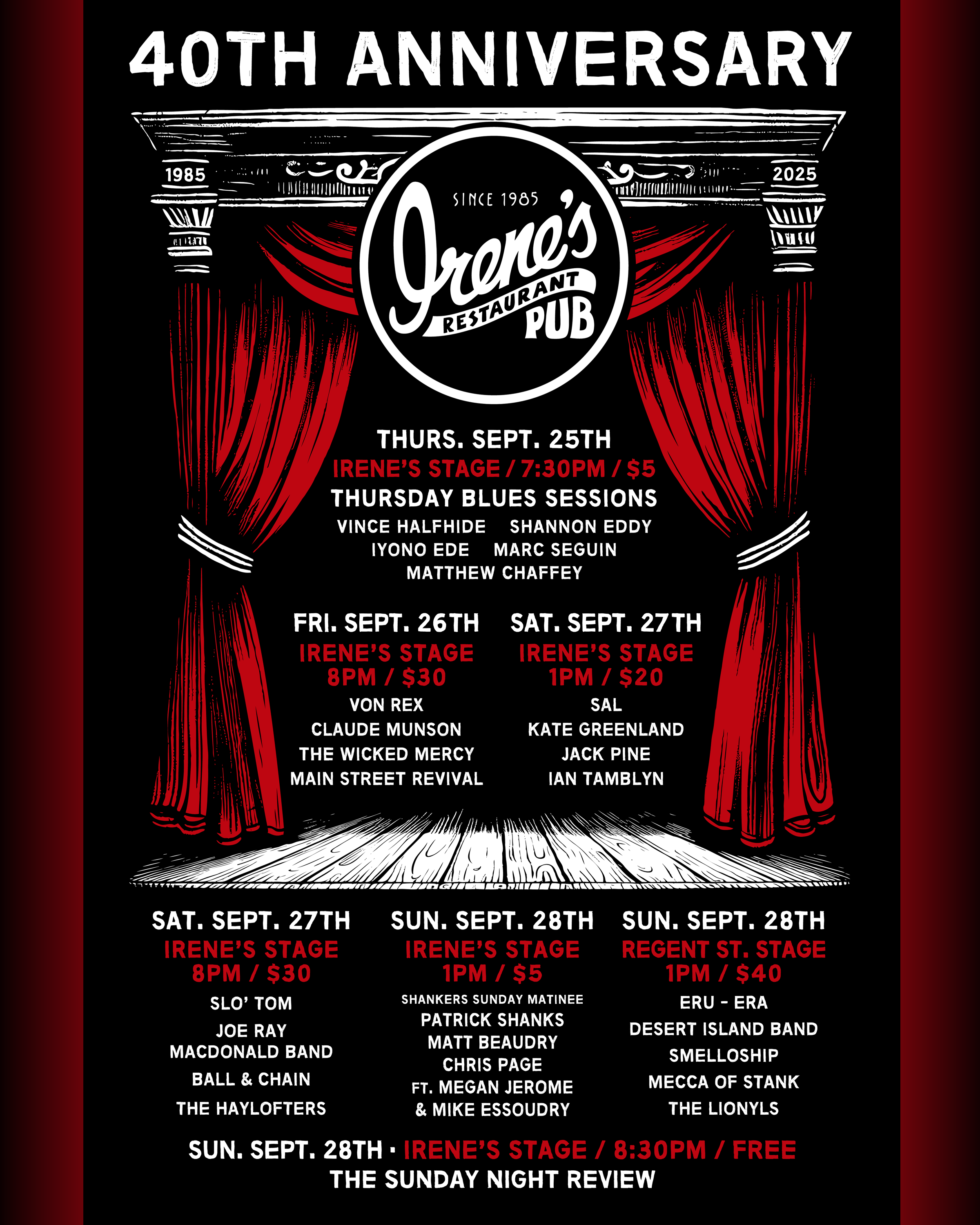 Irene's 40th Anniversary Block Party ft. The Lionyls, Mecca of Stank, Smelloship, Desert Island Big Band & ERU-ERA