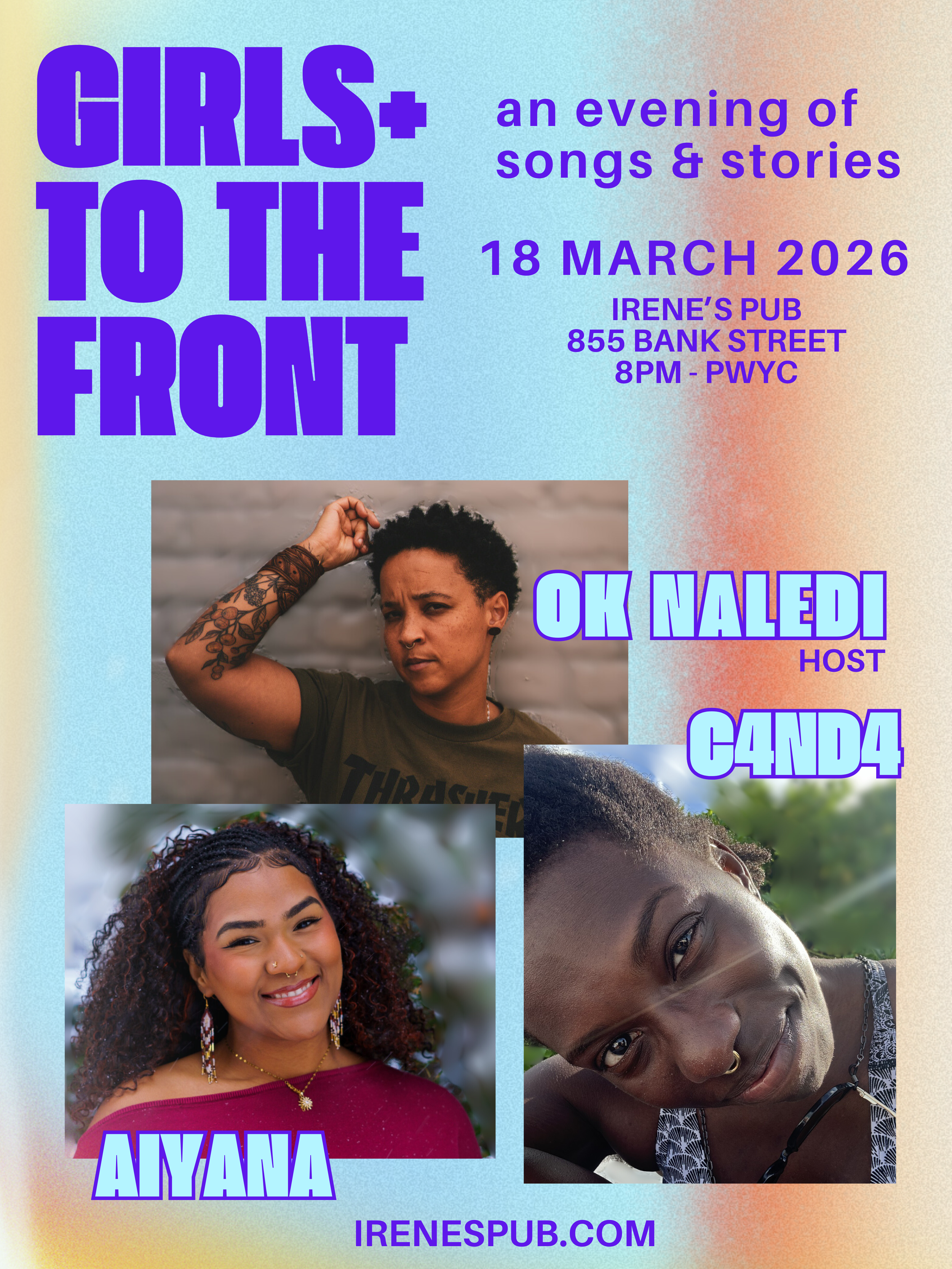 Girls+ to the Front host OK Naledi with&nbsp;Aiyana and C4ND4.