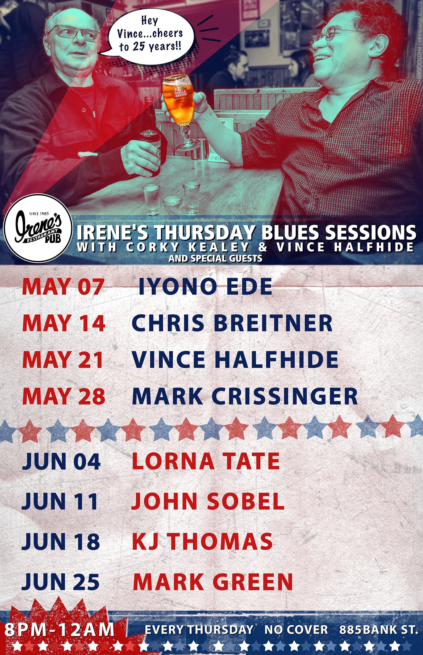 Irene's Thursday Blues Sessions with Guest Host Vince Halfhide
