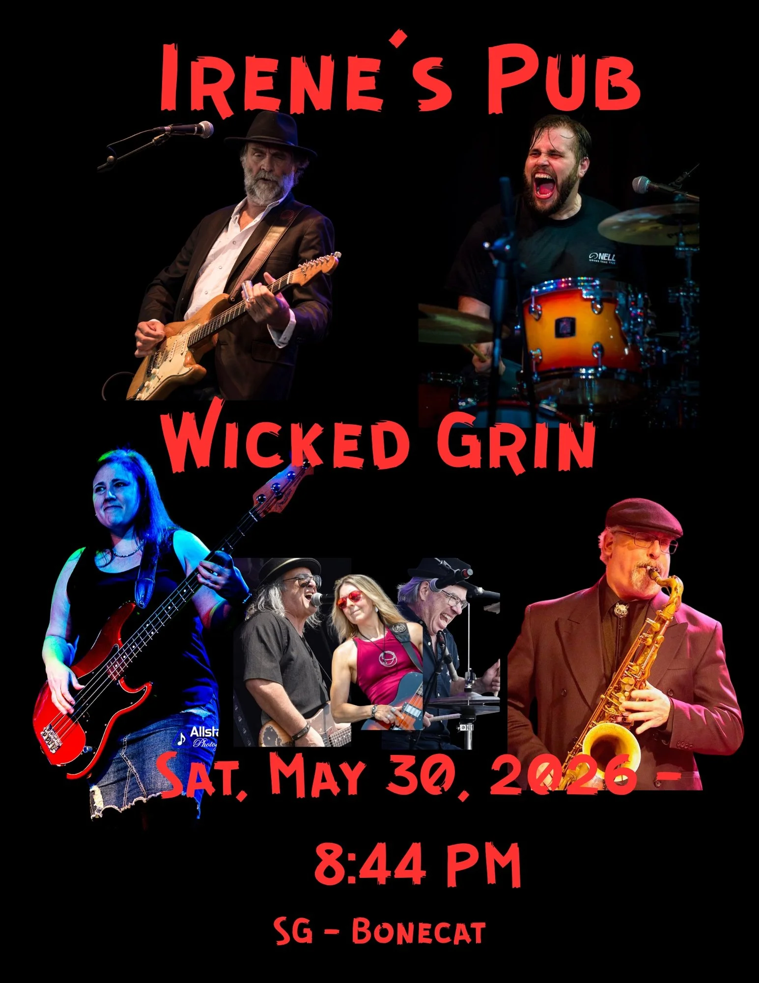 Wicked Grin with Special Guests Bonecat