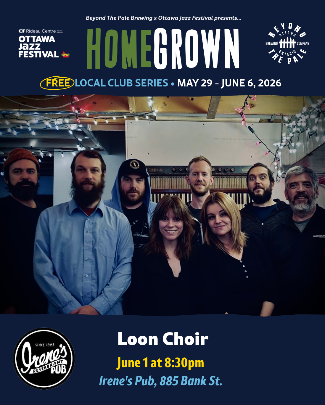 Ottawa Jazz Festival Homegrown Local Club Series Presents Loon Choir