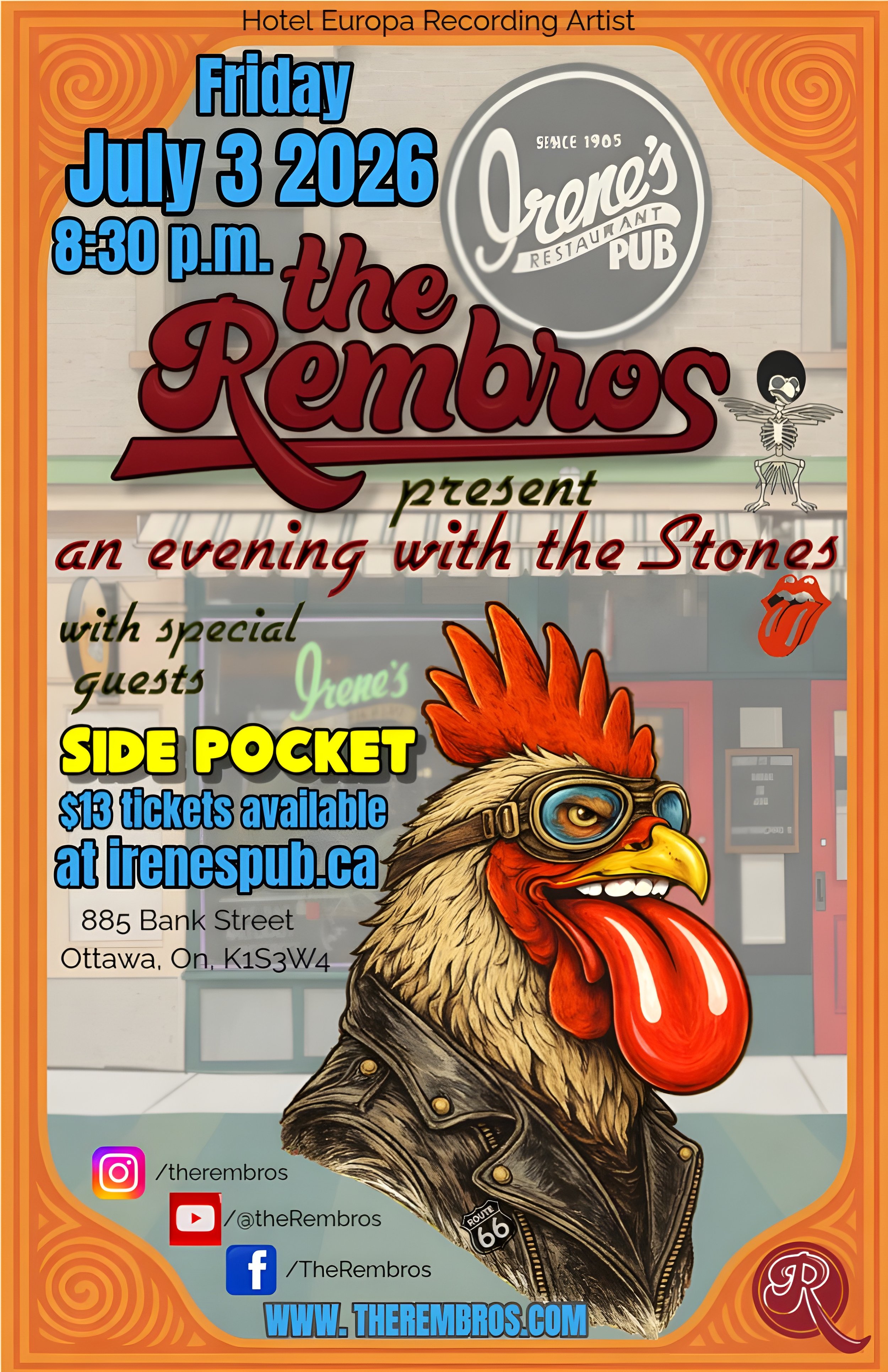 The Rembros Present an Evening of The Stones with Special Guest Side Pocket