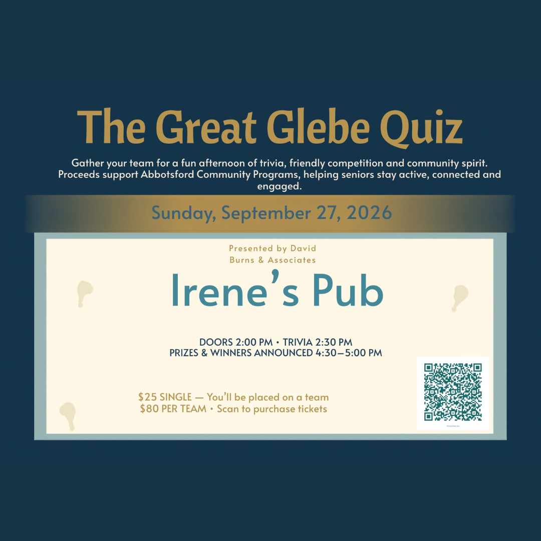 The Great Glebe Quiz - A Fundraiser in support Abbotsford Community Programs