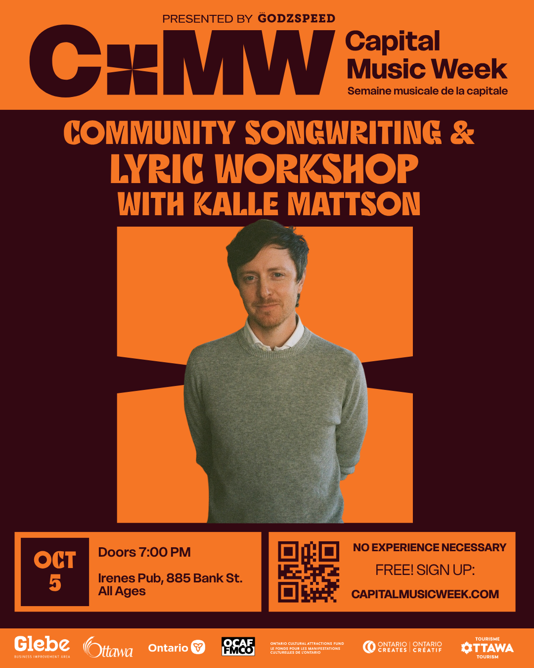 Capital Music Week Presents Community Songwriting & Lyric Workshop with Kalle Mattson
