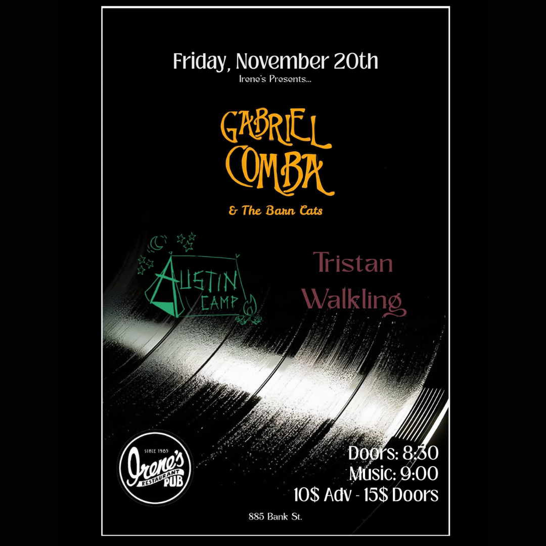 Gabriel Comba &amp; the Barn Cats with Special Guests Austin Camp &amp; Tristan Walking