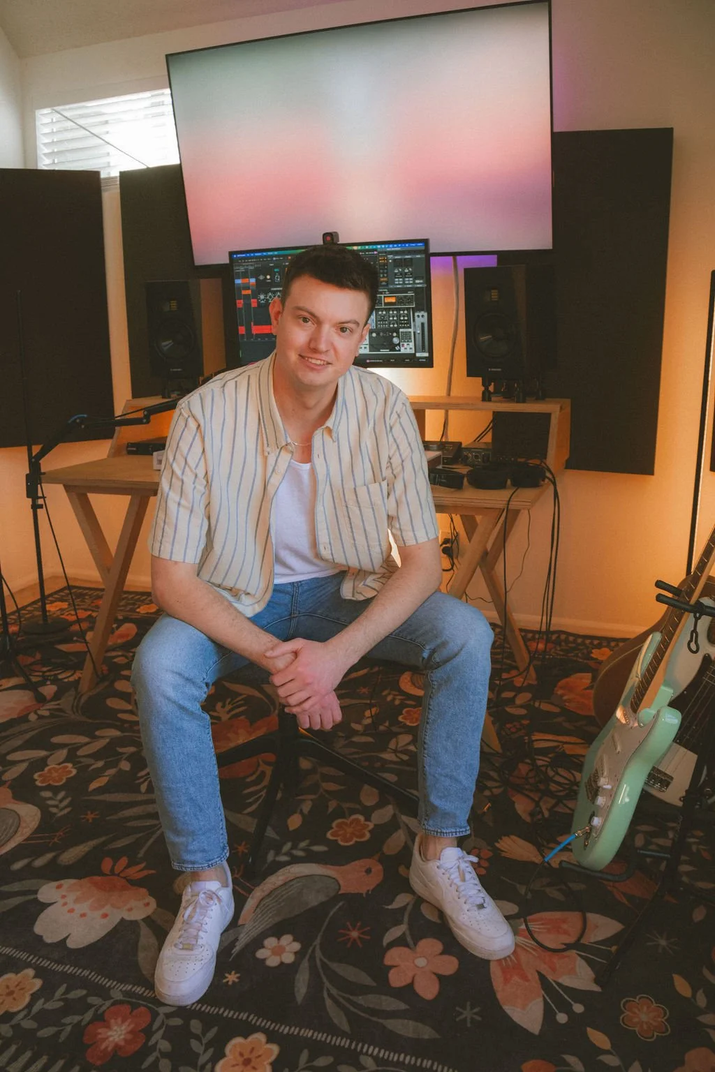 John Caviness in the Studio