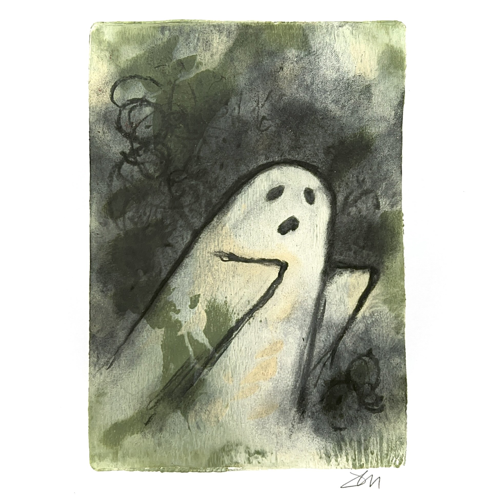 This* spooky dude is my favourite, I think. And it could be yours... 
I'm having a sale on my ghosts collection, and I really should have told you more about these adorable things, but I blame a little ADHD and a little &quot;been really busy&quot; a