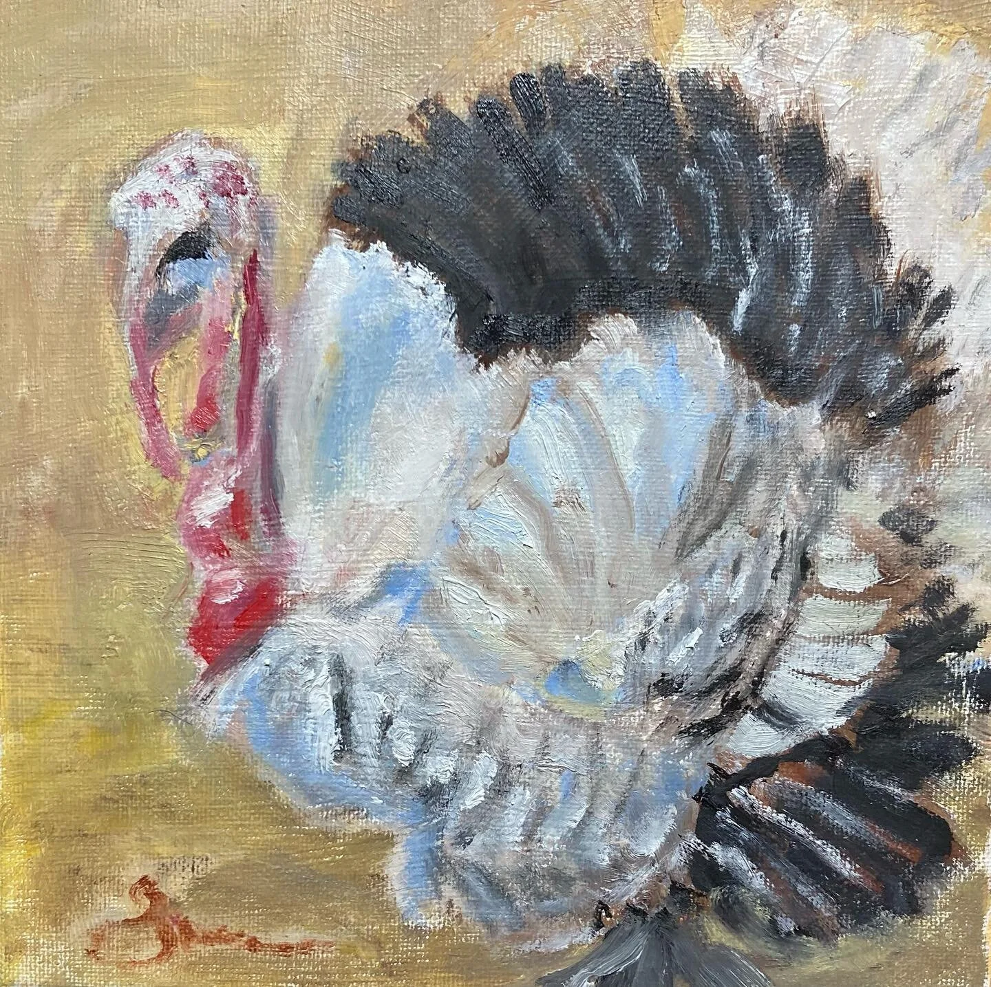 Oil on canvas, 8x8