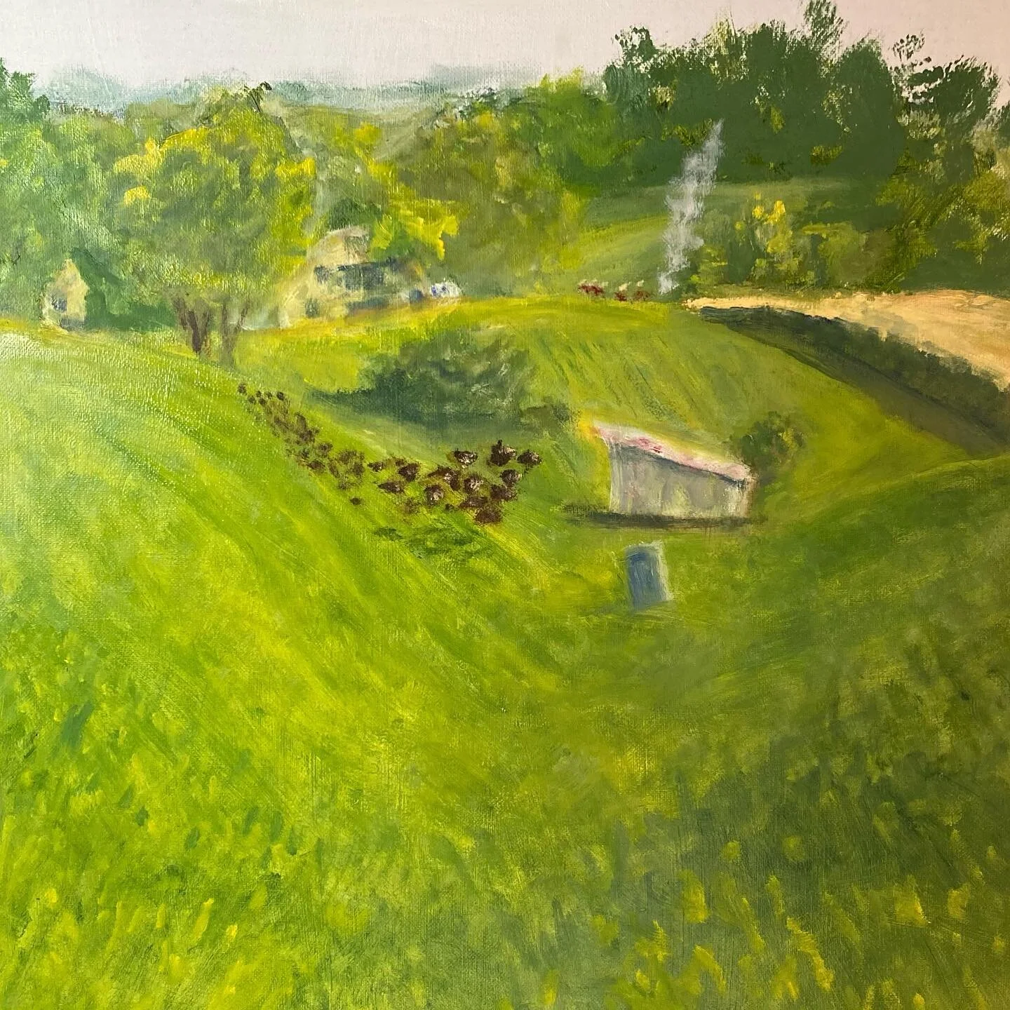 Willie&rsquo;s backyard, oil on canvas 16x20