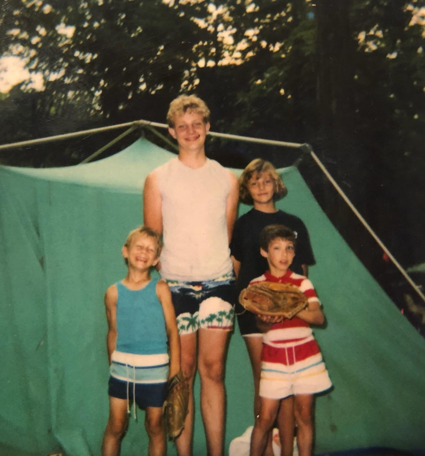 Happy National Siblings Day! 

Dearest Alan, Justin, Brian, Joey and Zach - Thank you for treating me just like one of you by

Putting Frogs in my pockets 🐸
Tipping me in the canoe 🛶
Hooking me while fishing 🎣
Chasing me with snakes 🐍
Throwing Sp