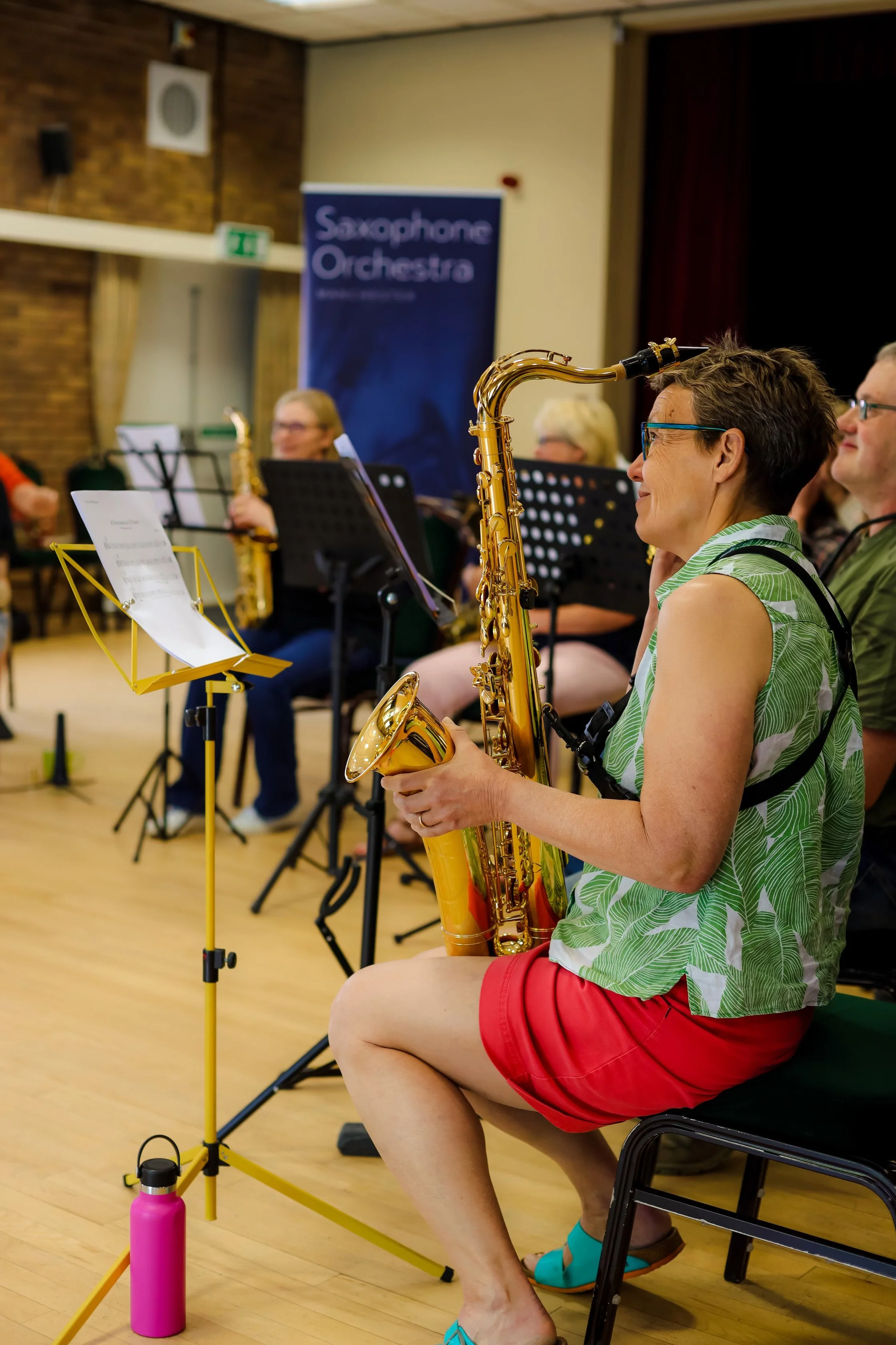 Saxophone Orchestra Manchester Beginners' Ensemble Day in Heald Green, Stockport. Workshop for sax players, music education