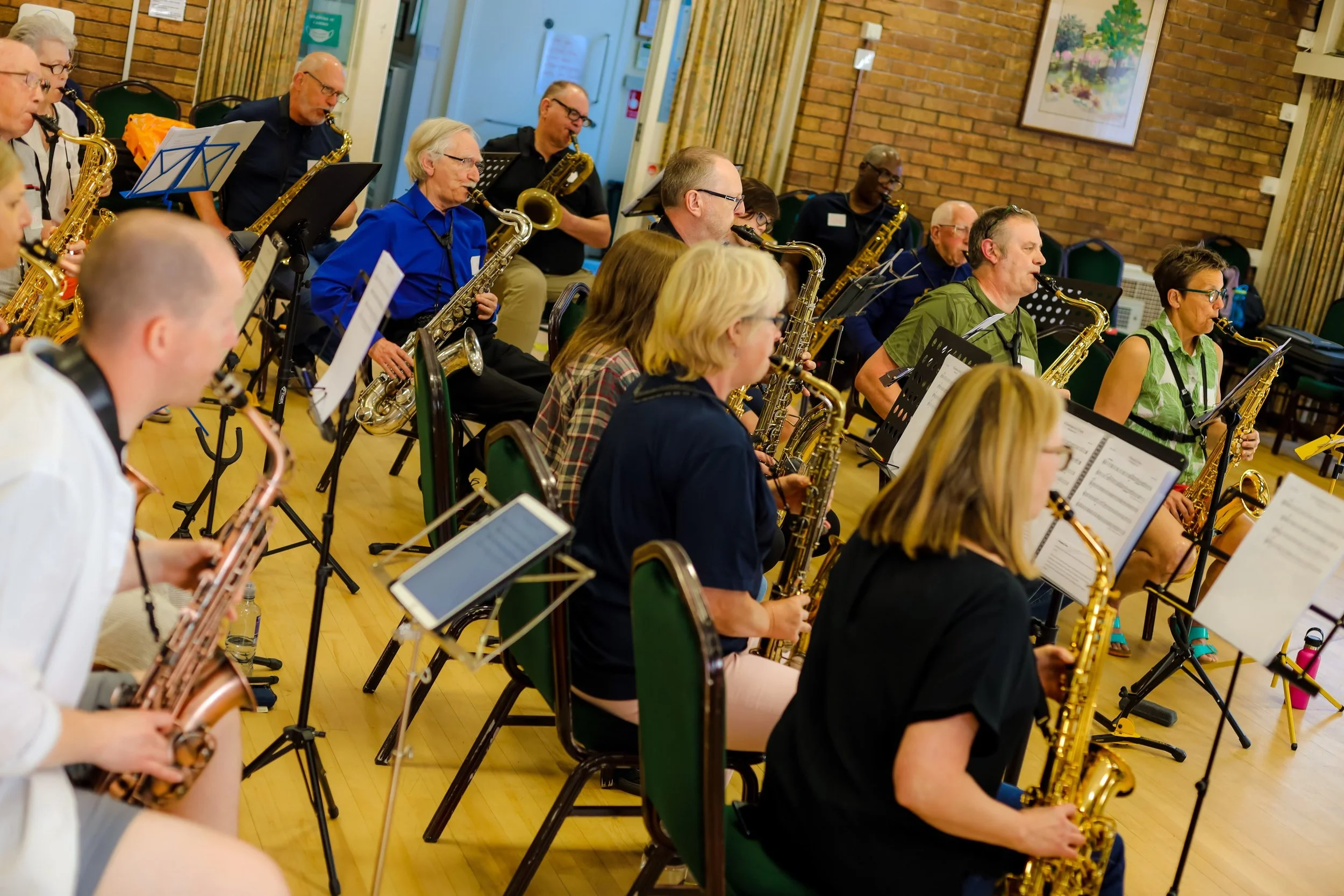 Saxophone Orchestra Manchester Beginners' Ensemble Day in Heald Green, Stockport. Workshop for sax players, music education