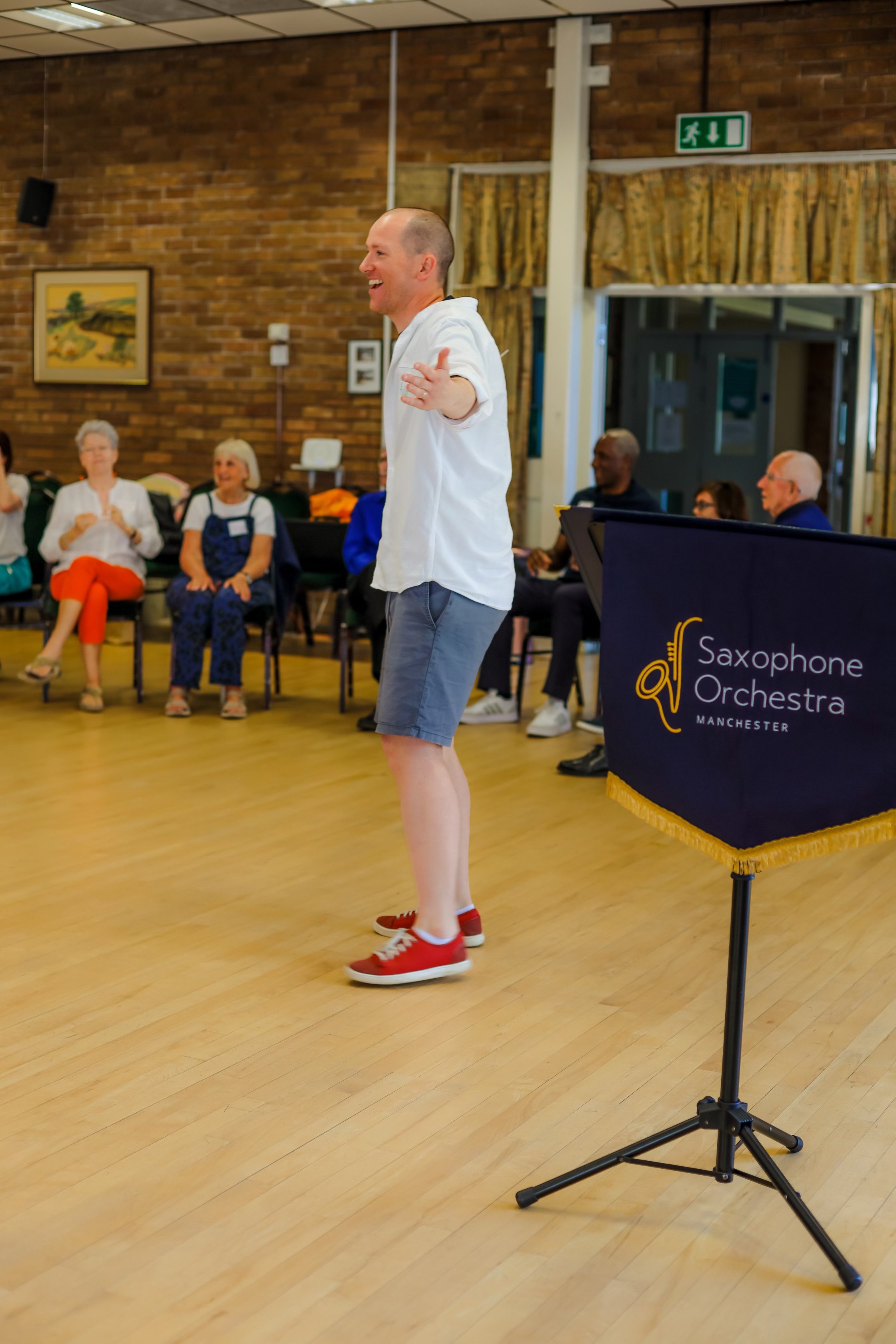 Saxophone Orchestra Manchester Beginners' Ensemble Day in Heald Green, Stockport. Workshop for sax players, music education