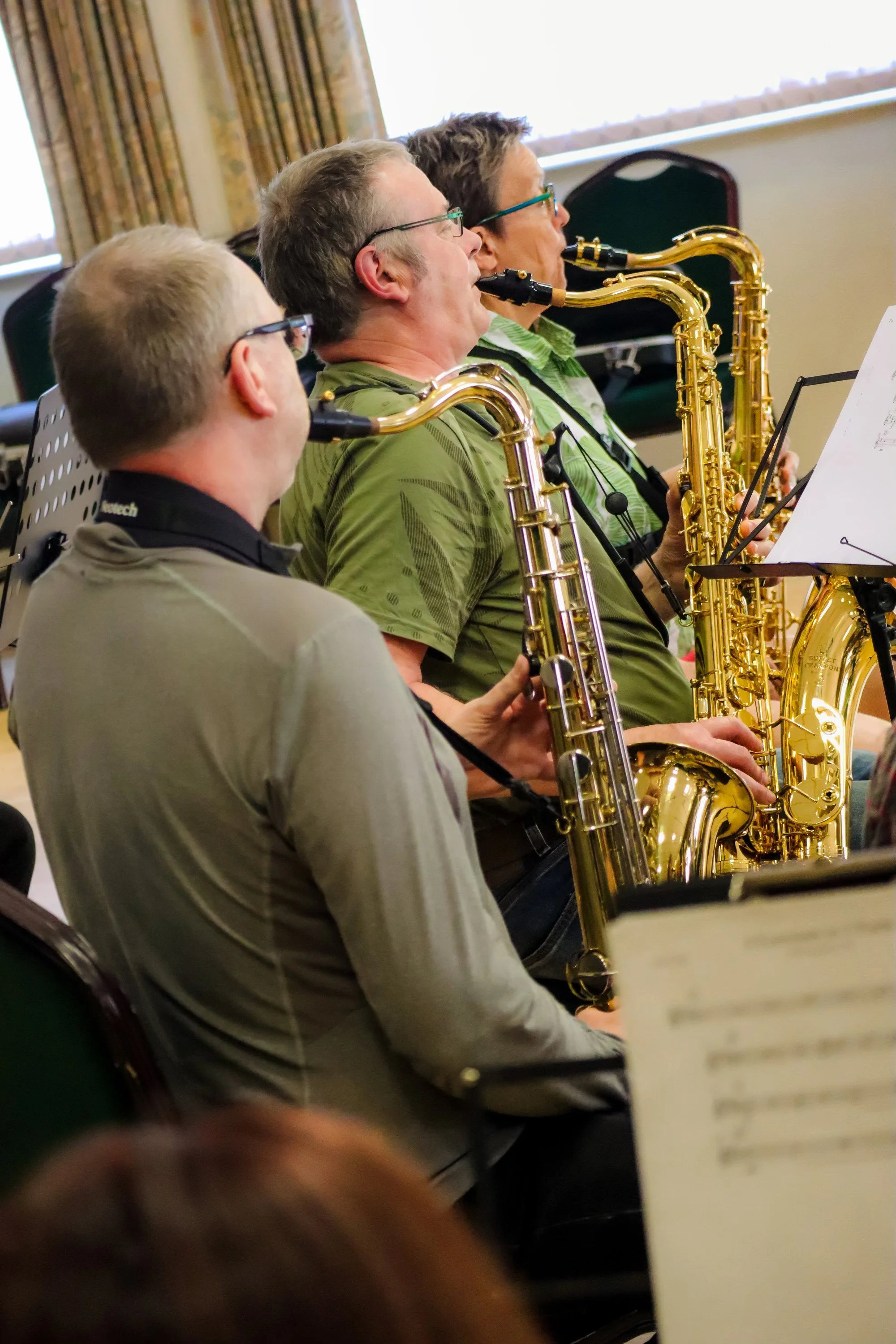 Saxophone Orchestra Manchester Beginners' Ensemble Day in Heald Green, Stockport. Workshop for sax players, music education