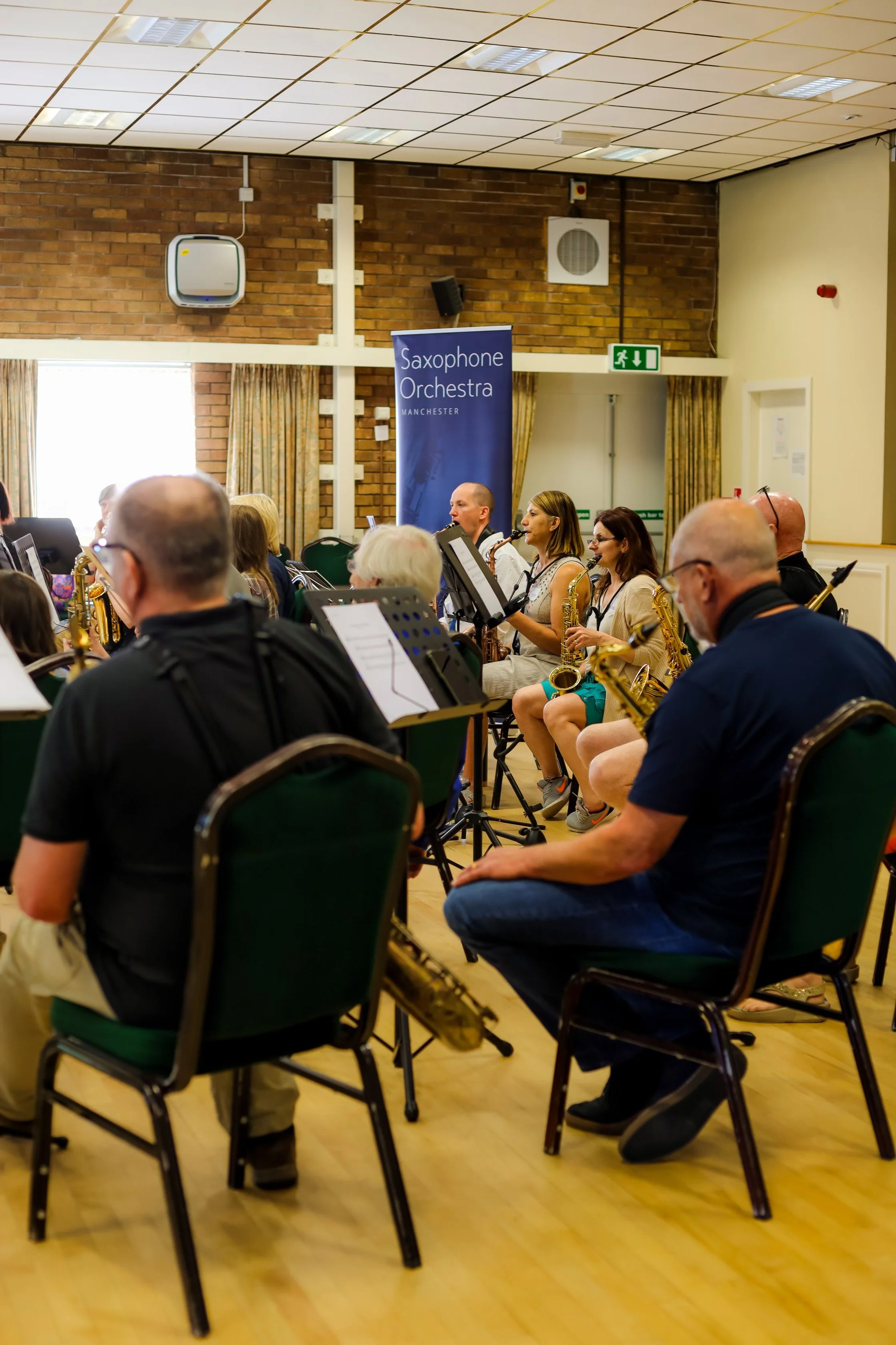 Saxophone Orchestra Manchester Beginners' Ensemble Day in Heald Green, Stockport. Workshop for sax players, music education