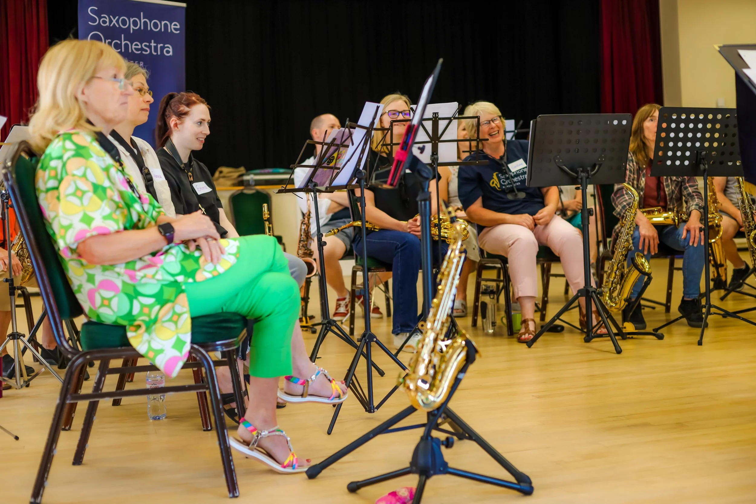 Saxophone Orchestra Manchester Beginners' Ensemble Day in Heald Green, Stockport. Workshop for sax players, music education