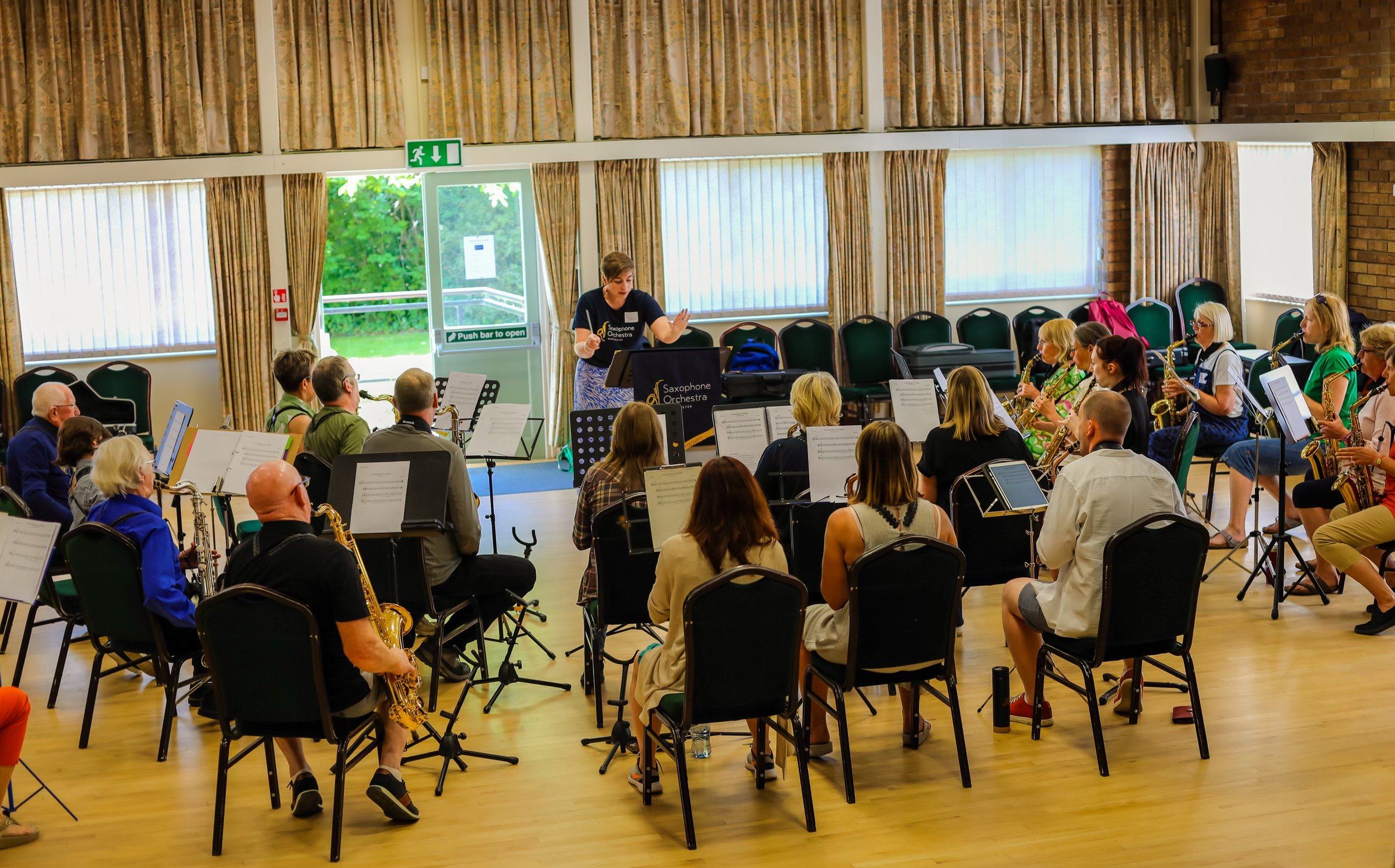Saxophone Orchestra Manchester Beginners' Ensemble Day in Heald Green, Stockport. Workshop for sax players, music education