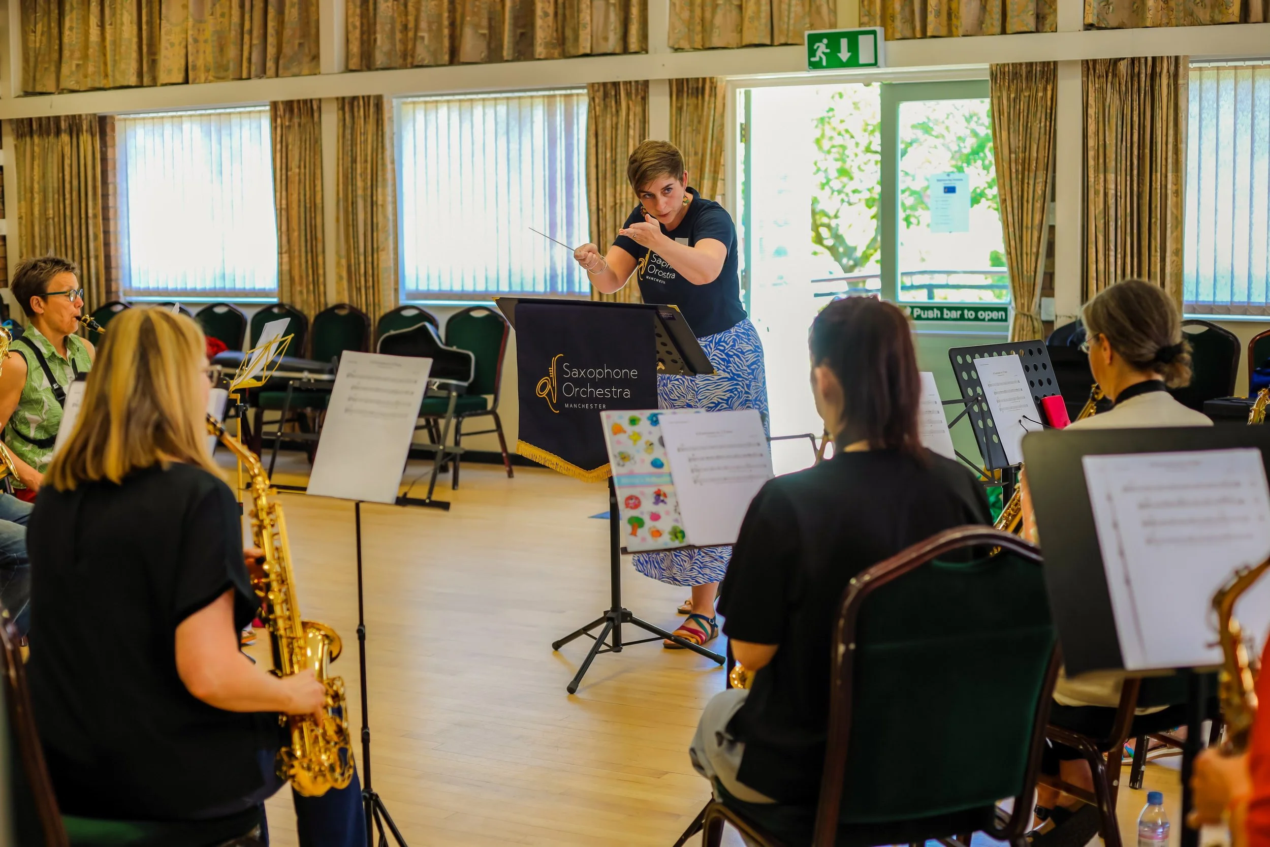 Saxophone Orchestra Manchester Beginners' Ensemble Day in Heald Green, Stockport. Workshop for sax players, music education