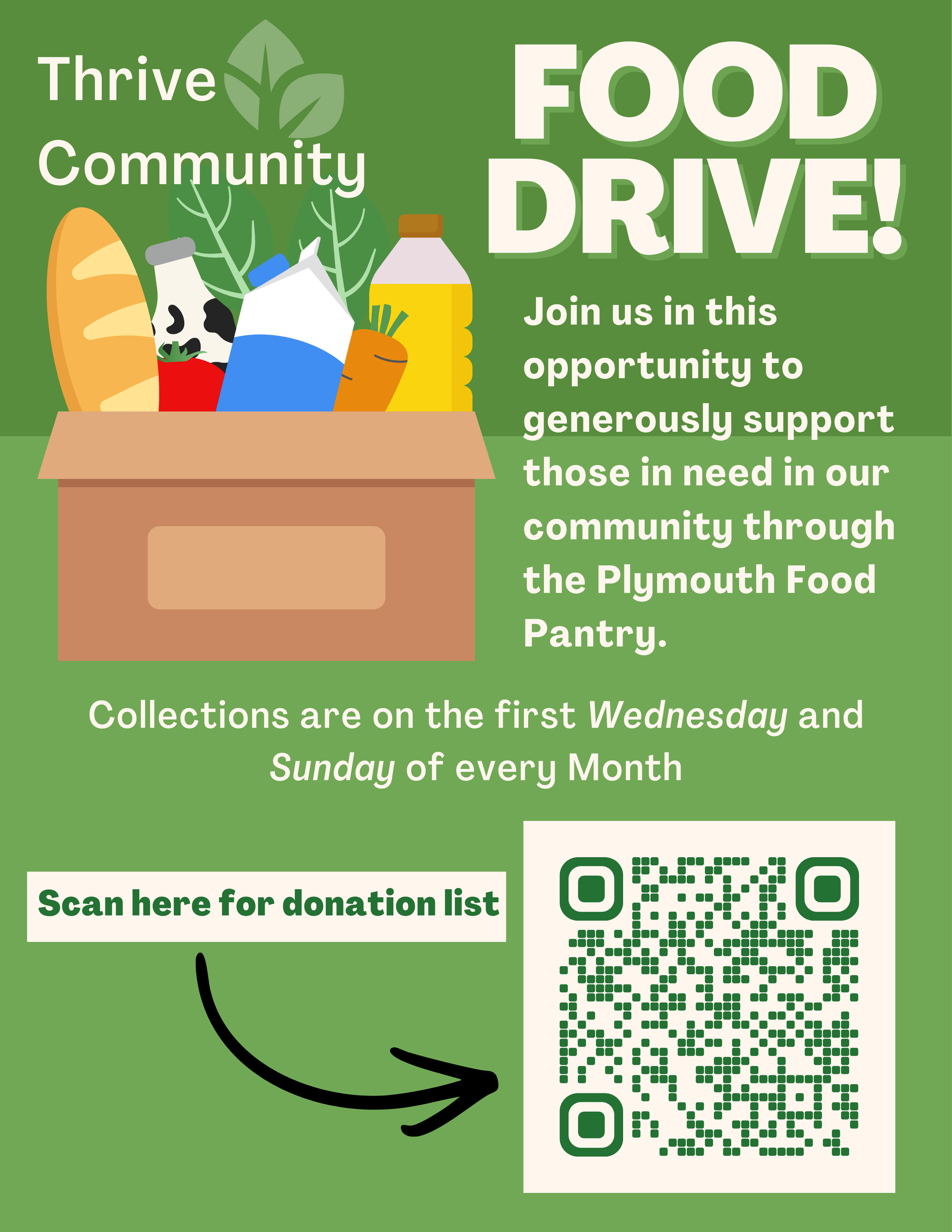 Terryville Food Drive first Wednesday and Sunday of every month
