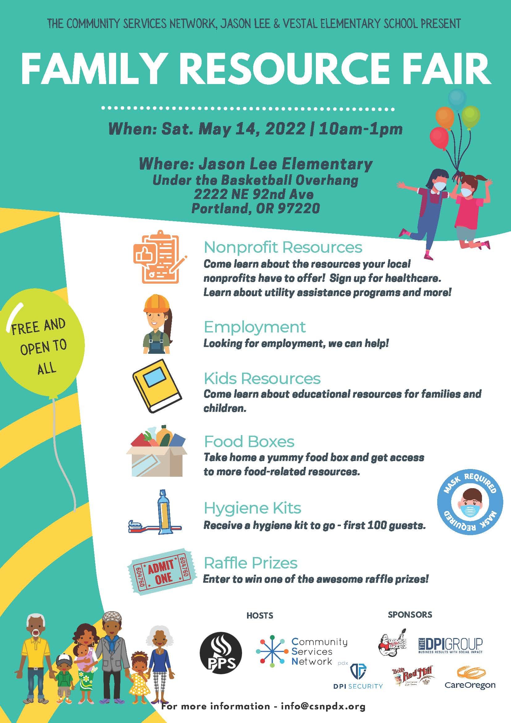 May 14 Family Resource Fair Flyer - English