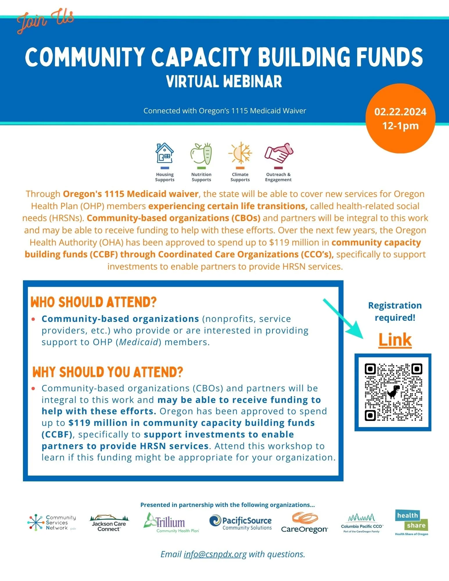 Community Capacity Building Funds Virtual Webinar